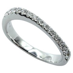 Bespoke Diamond Curved Contour Sculpted Wedding Band in 14K/18K White Gold