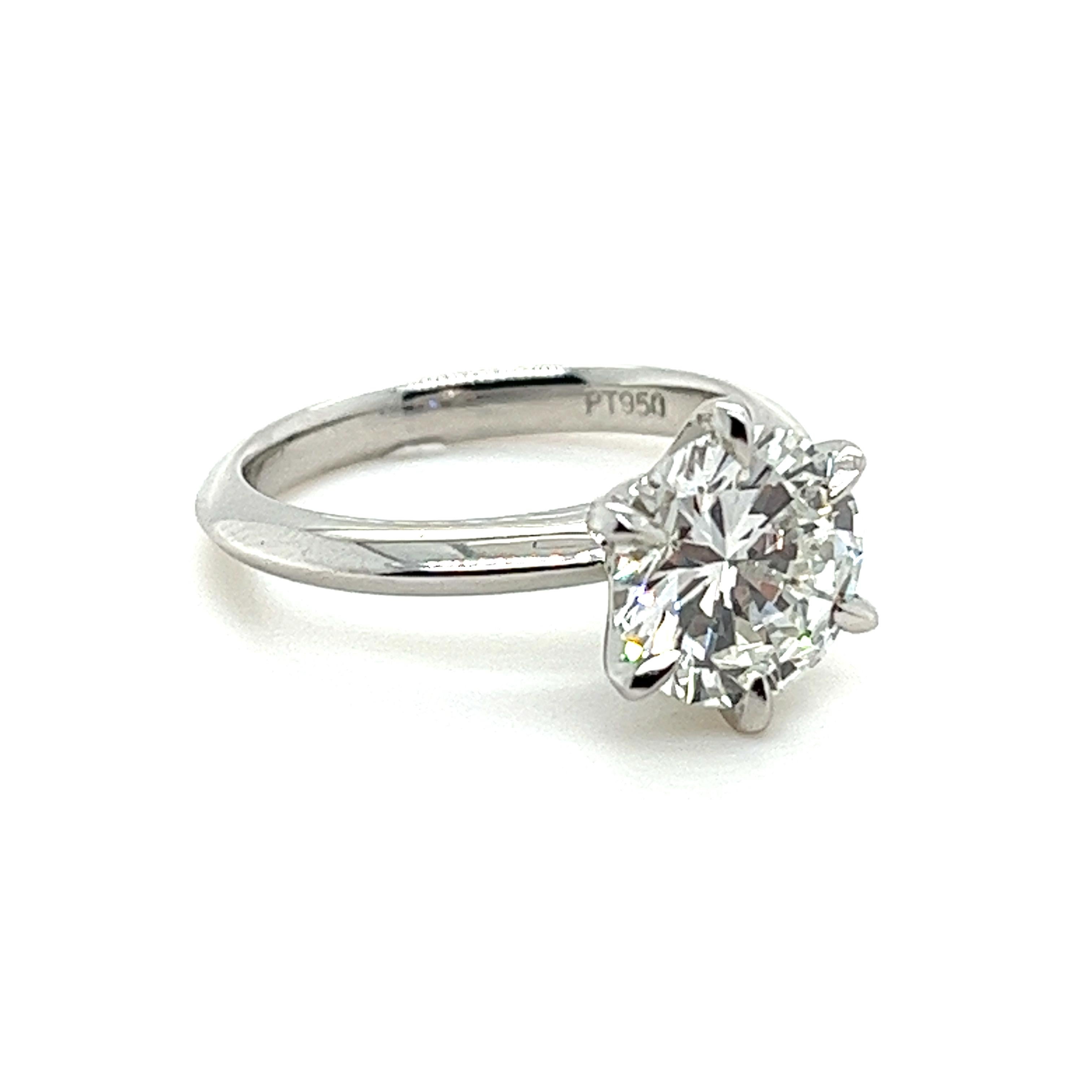 Brilliant Cut Bespoke Diamond Engagement Ring 2.26ct For Sale