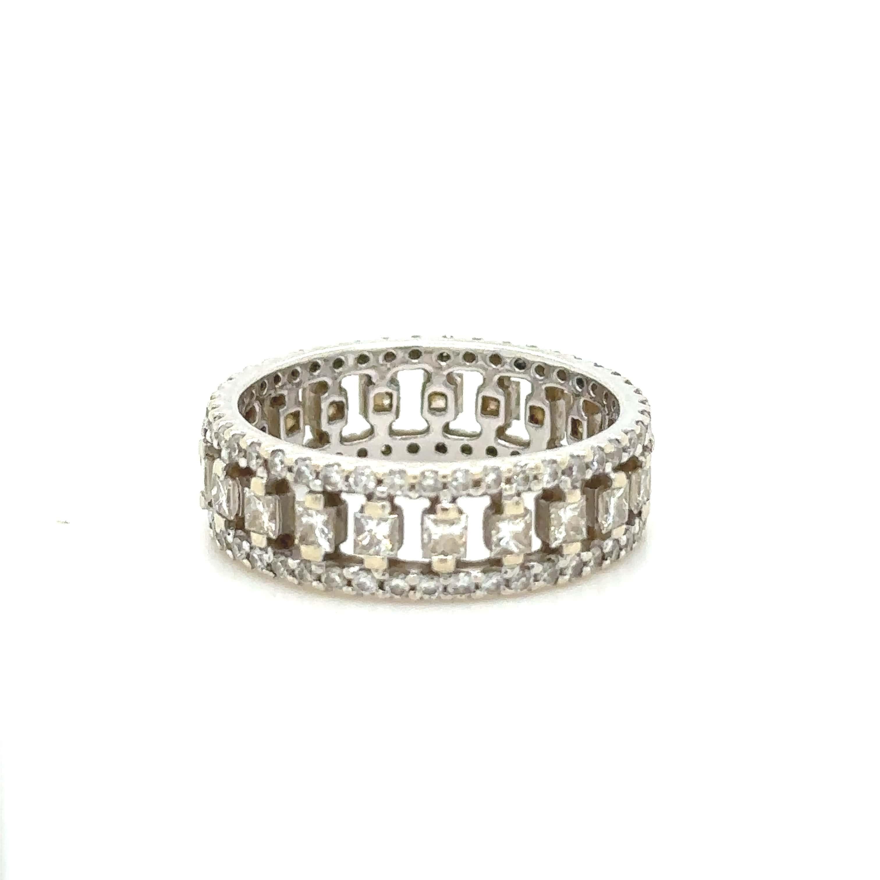 Women's Bespoke Diamond Eternity Ring 2.00 Carat For Sale