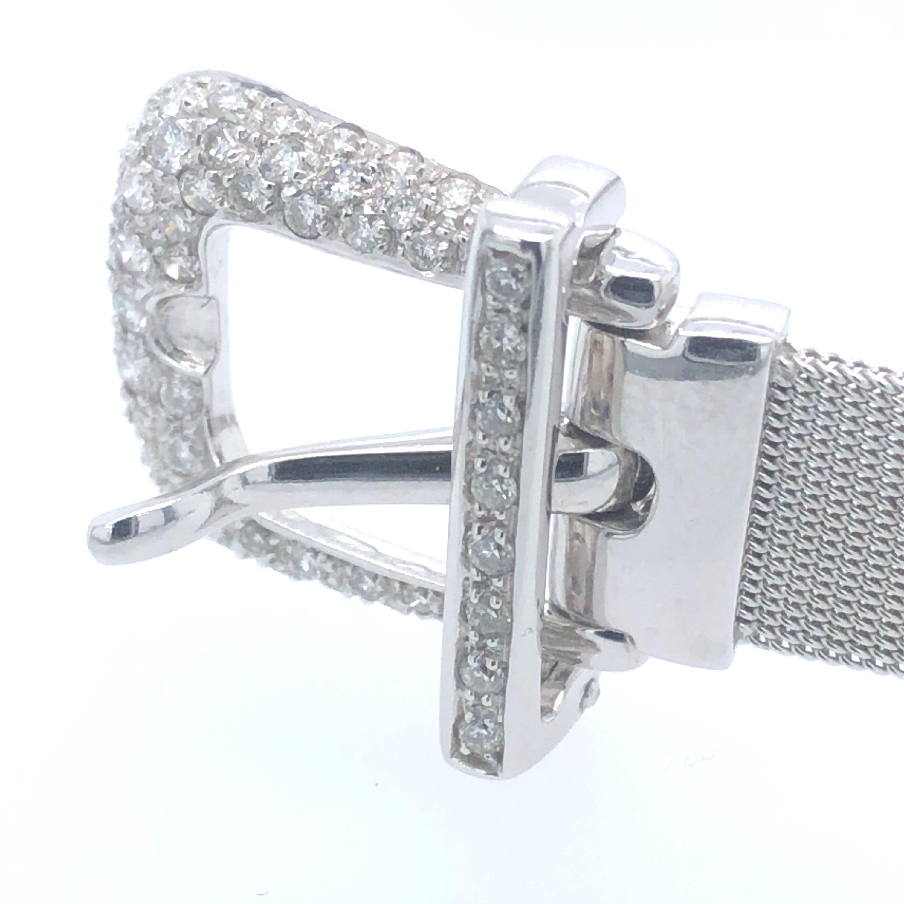 Bespoke Diamond Handmadeset Buckle Bracelet In Excellent Condition In SYDNEY, NSW