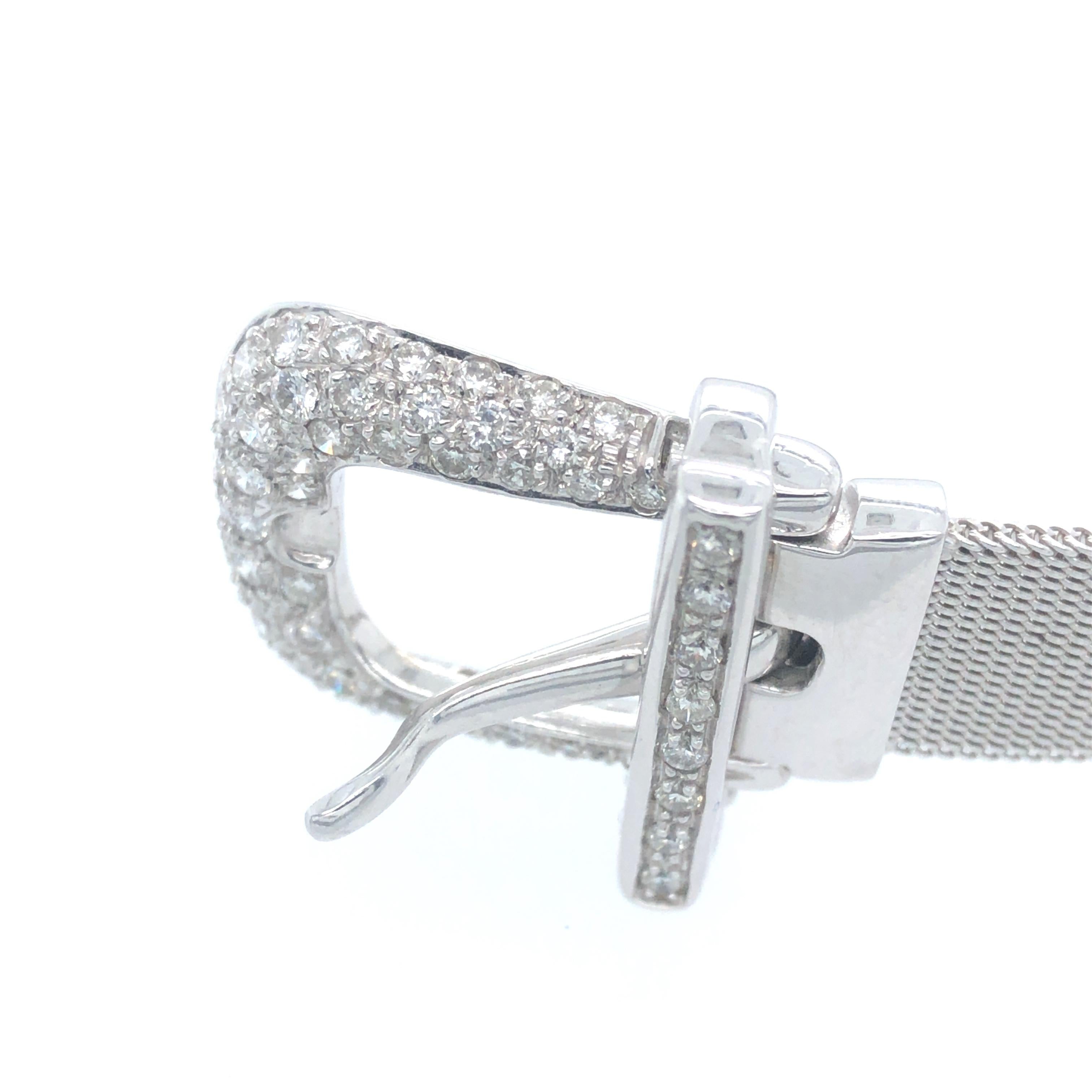 Women's Bespoke Diamond Handmadeset Buckle Bracelet