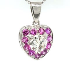 Pendentif cœur en diamants sur mesure 3,15 carats