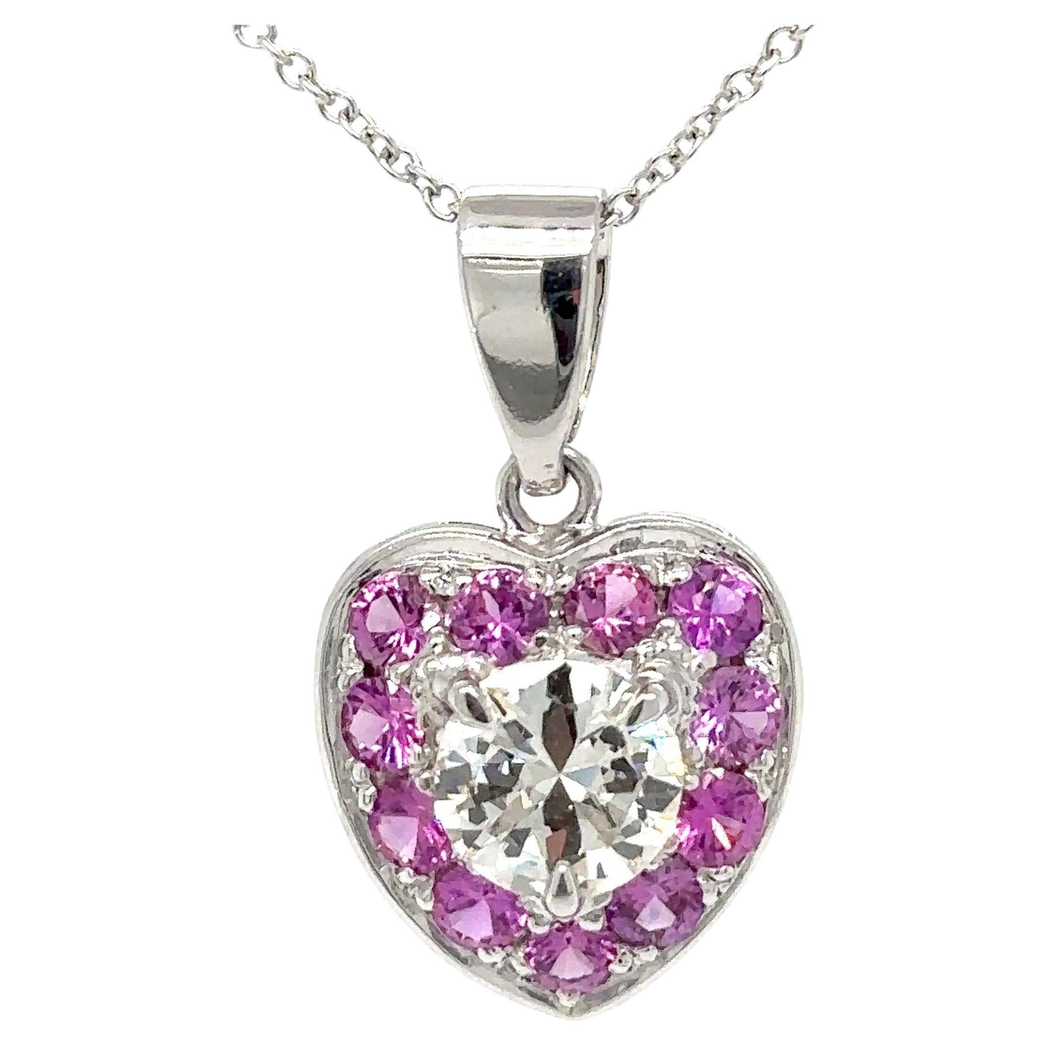 Pendentif cœur en diamants sur mesure 3,15 carats