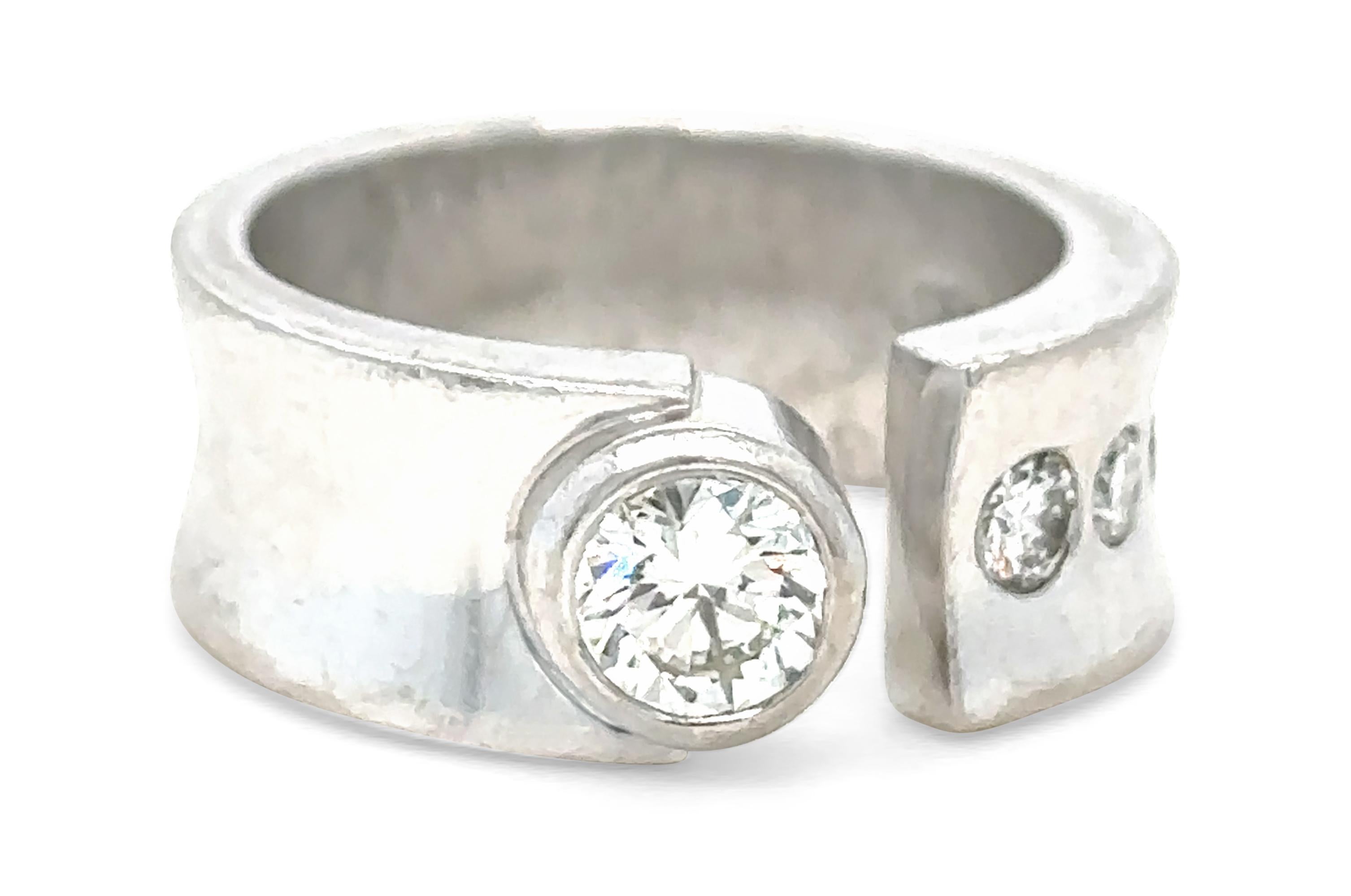 Bespoke Diamond Offset Ring 1.07ct