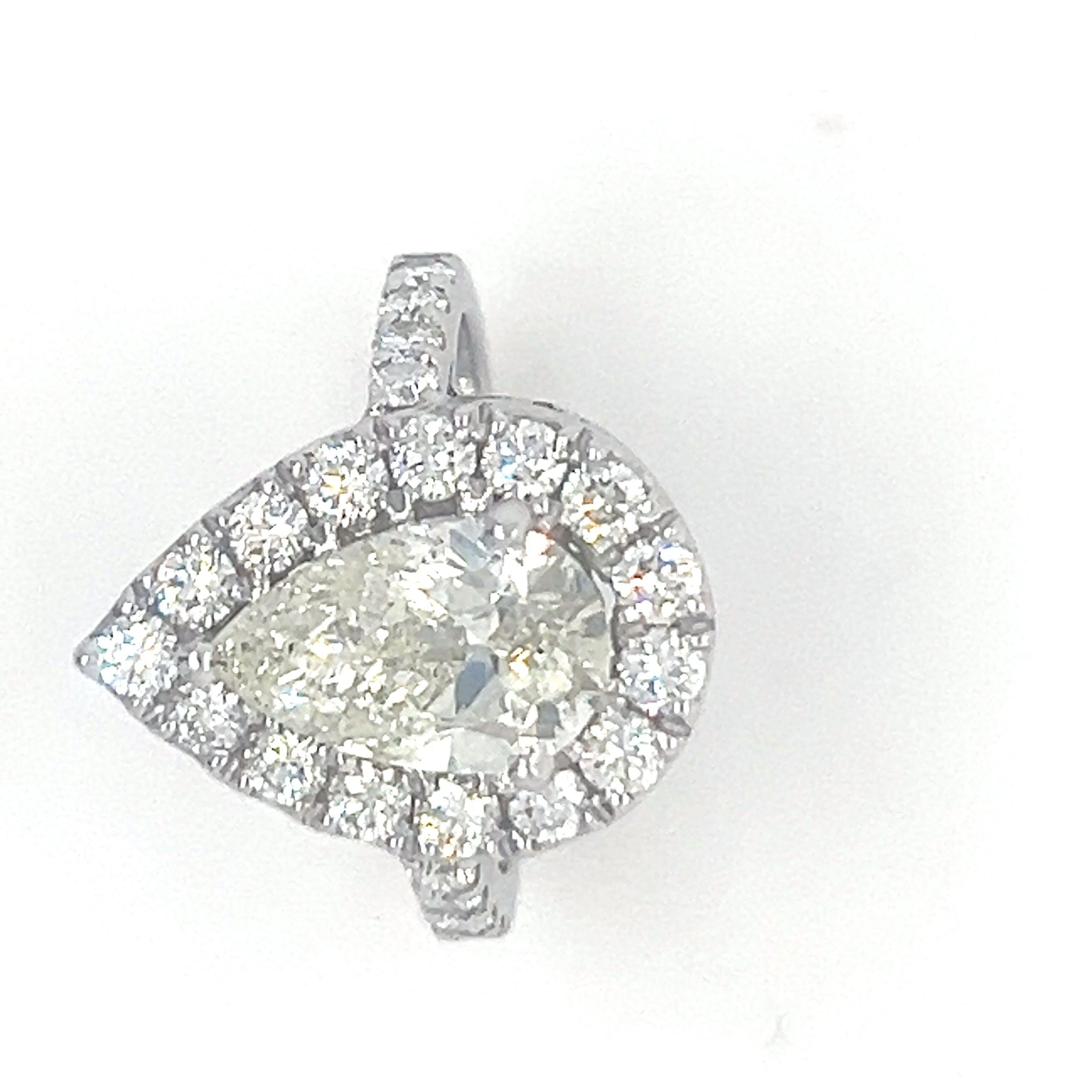 Women's Bespoke Diamond Pear Cluster Ring 2.98ct For Sale