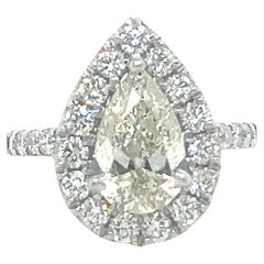 Used Bespoke Diamond Pear Cluster Ring 2.98ct