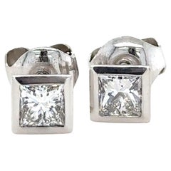 Bespoke Diamond Princess Cut Earrings 1.16ct