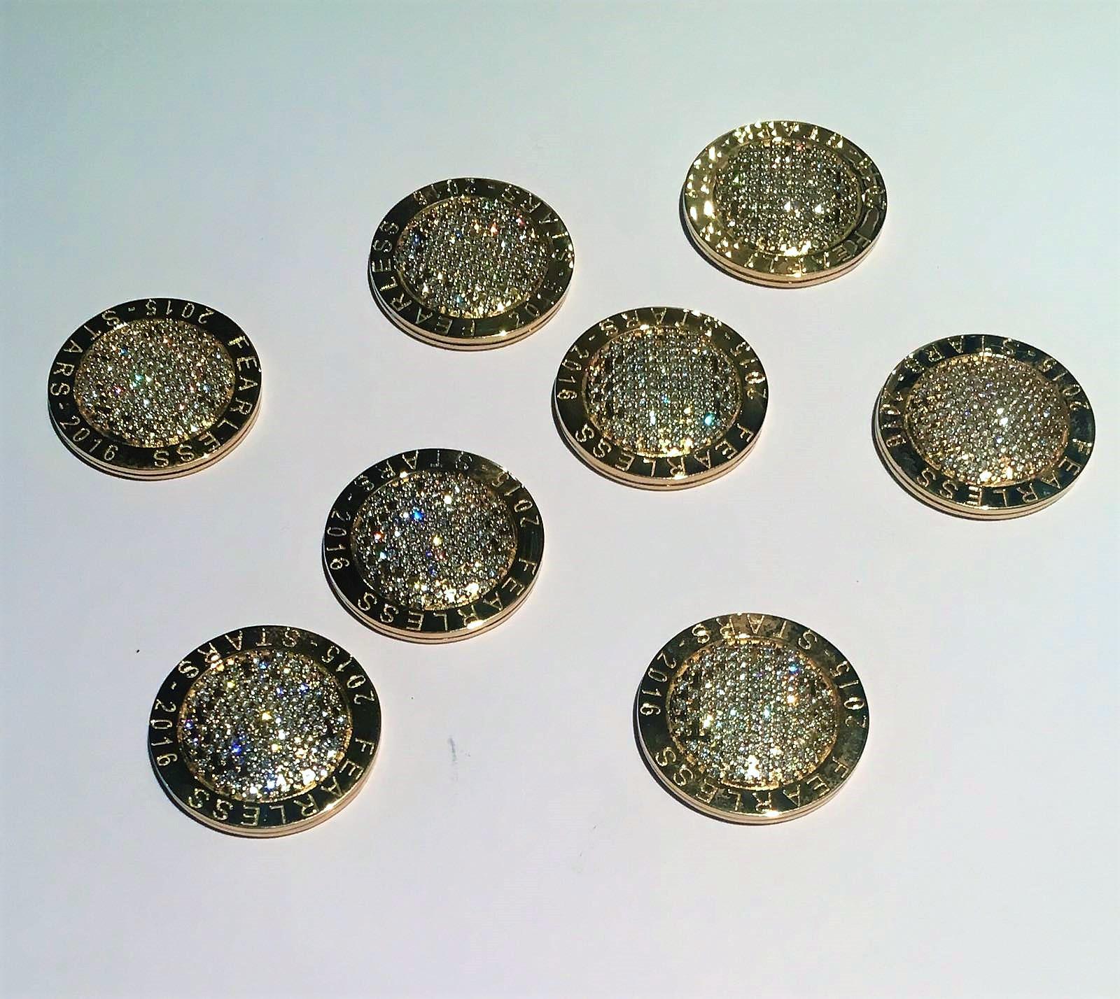 Round Cut Bespoke Diamond Ring Pendant Jewel with Bespoke Magic Diamond Message of Love For Sale