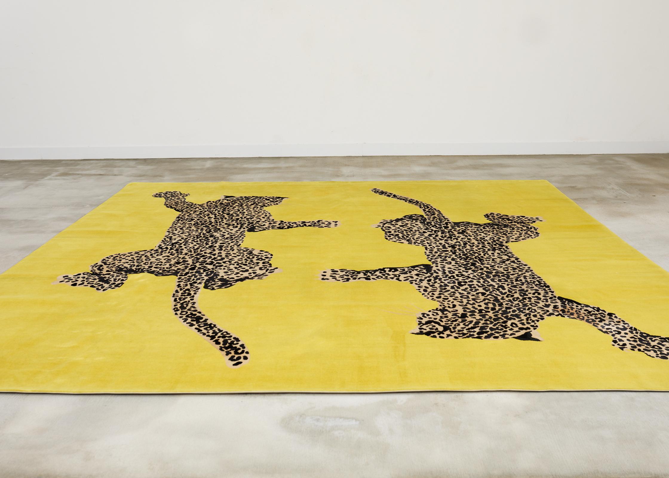 Diane Von Furstenberg Double Climbing Leopard-Teppich 13'W x 13'L (Moderne) im Angebot