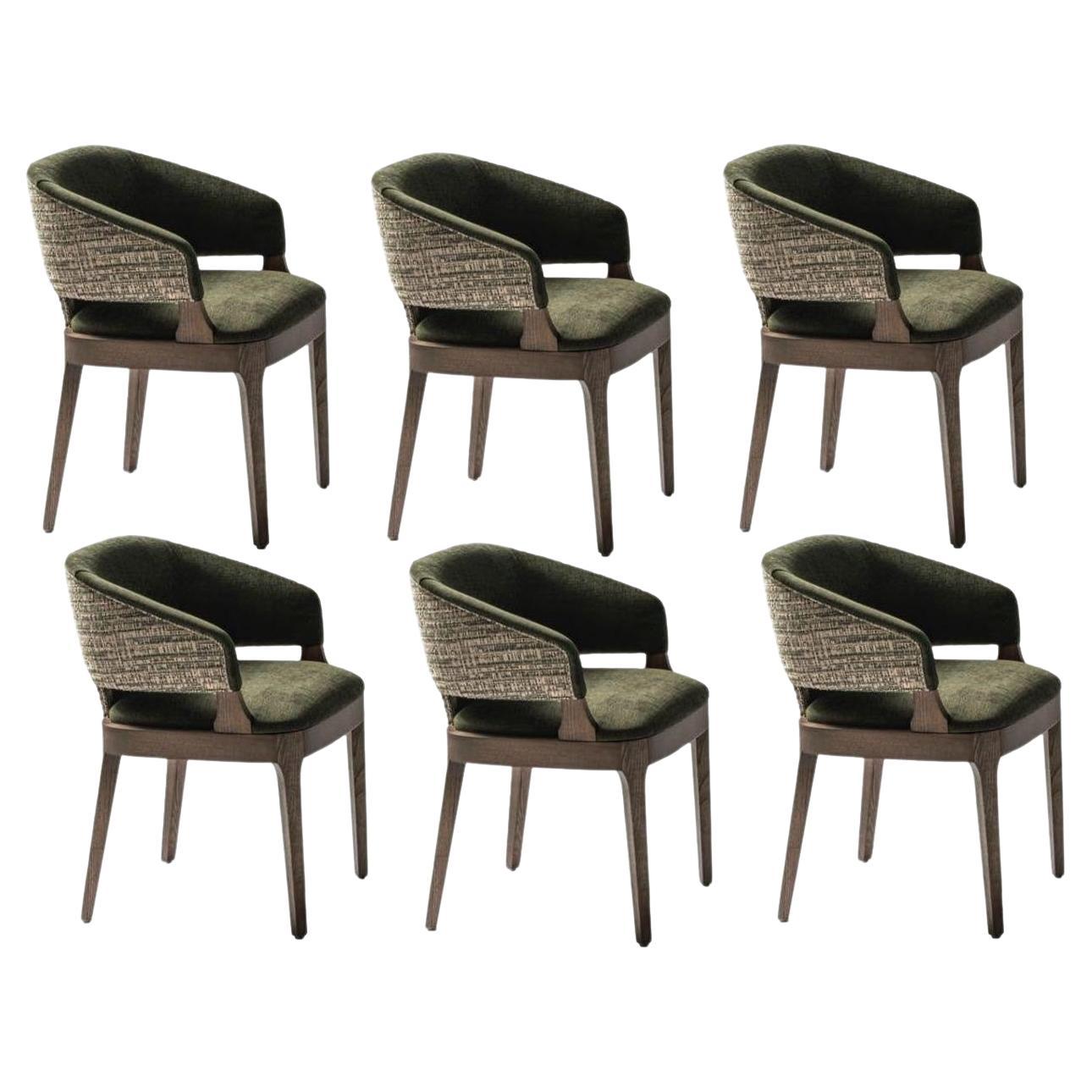 Bespoke Dining Armchair mit Gestell aus geräucherter Eiche - Polsterung nach Maß im Angebot