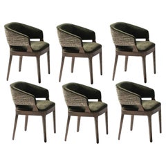 Bespoke Dining Armchair mit Gestell aus geräucherter Eiche - Polsterung nach Maß