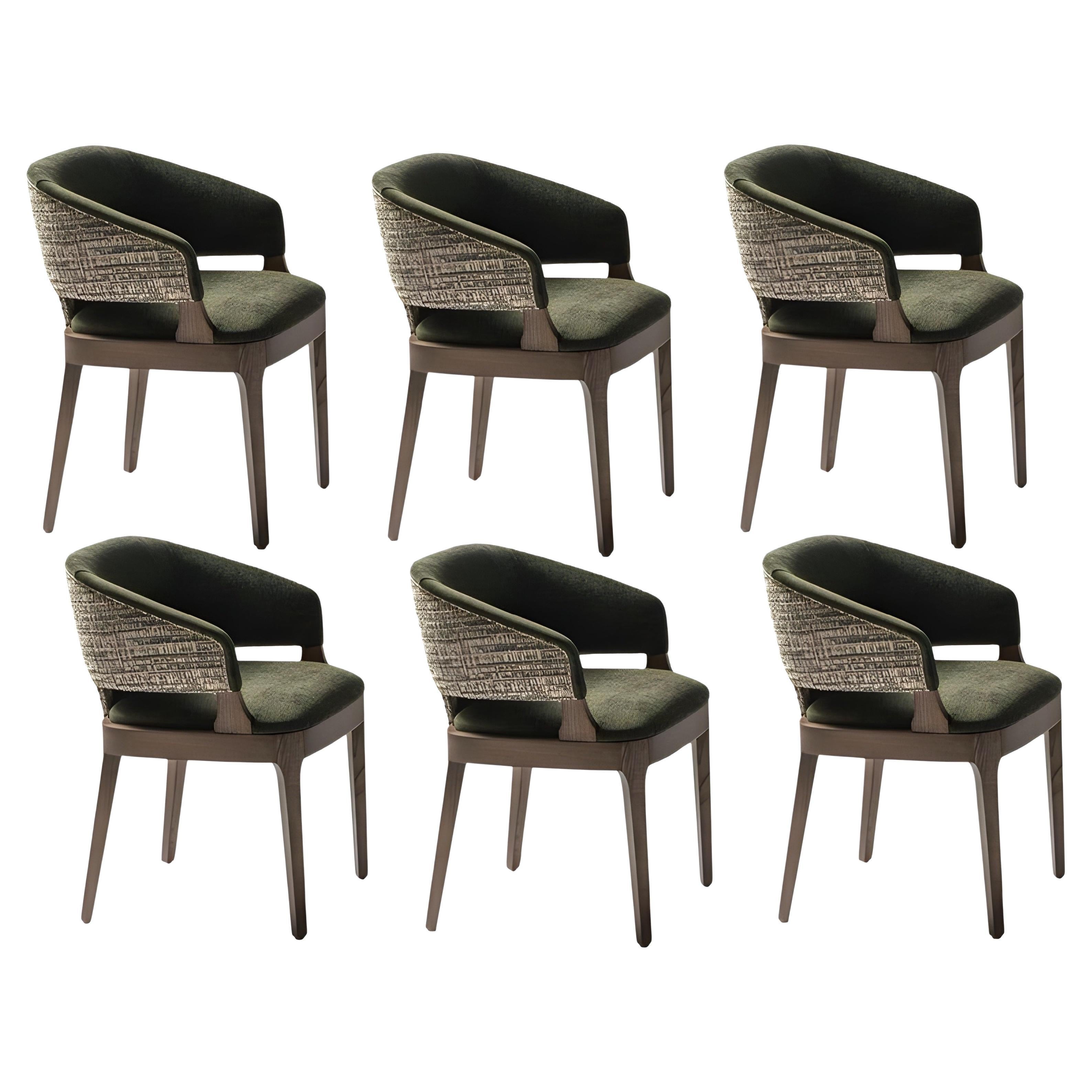 Bespoke Dining Armchair mit Gestell aus geräucherter Eiche - Polsterung nach Maß