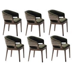 Bespoke Dining Armchair with Fumed Oak Frame – Custom Upholstery