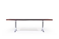 Bespoke Dining Table, Reclaimed Wood, Sand Cast Aluminum Base, by P. Tendercool