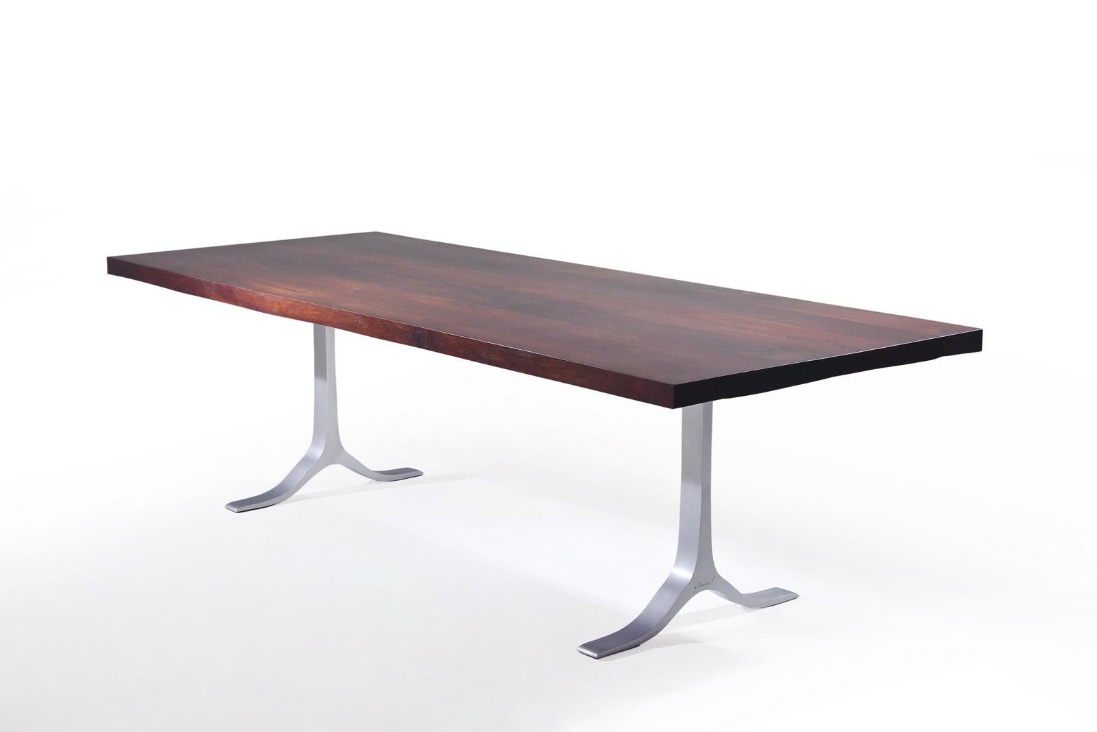 Bespoke Dining Table, Reclaimed Wood, Sand Cast Aluminum Base, by P. Tendercool In New Condition For Sale In Bangkok, TH