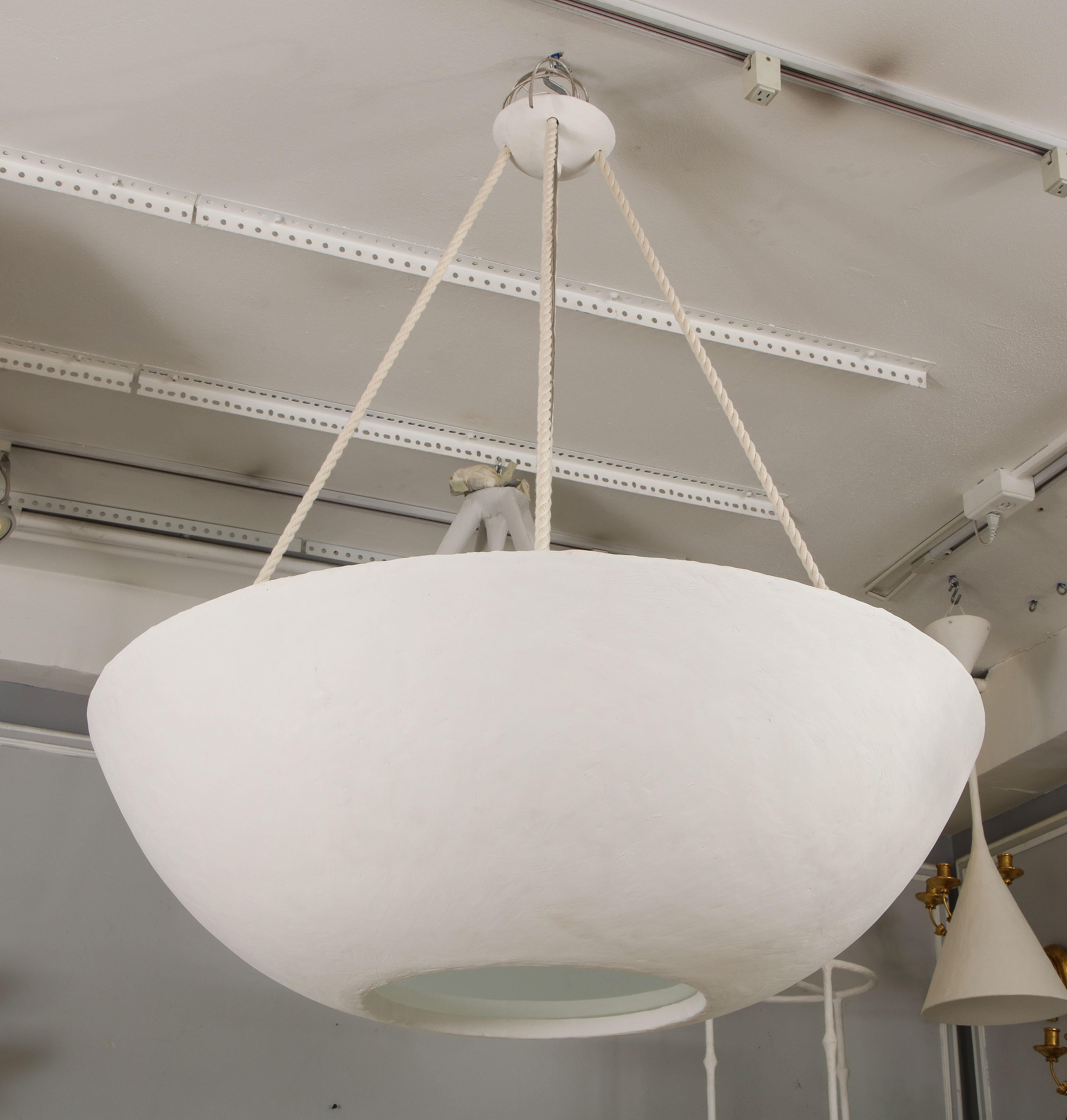 Our Custom Demille Plaster Fixture can be made in different sizes.
This fixture uses (8) e-12 Edison bulbs at 40 watts each for a total of 320 watts within the interior of dome. The second height of 11