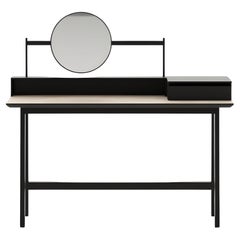 Tocador/Escritorio A Medida En Laca Negra Mate-Diseño Minimalista Versátil