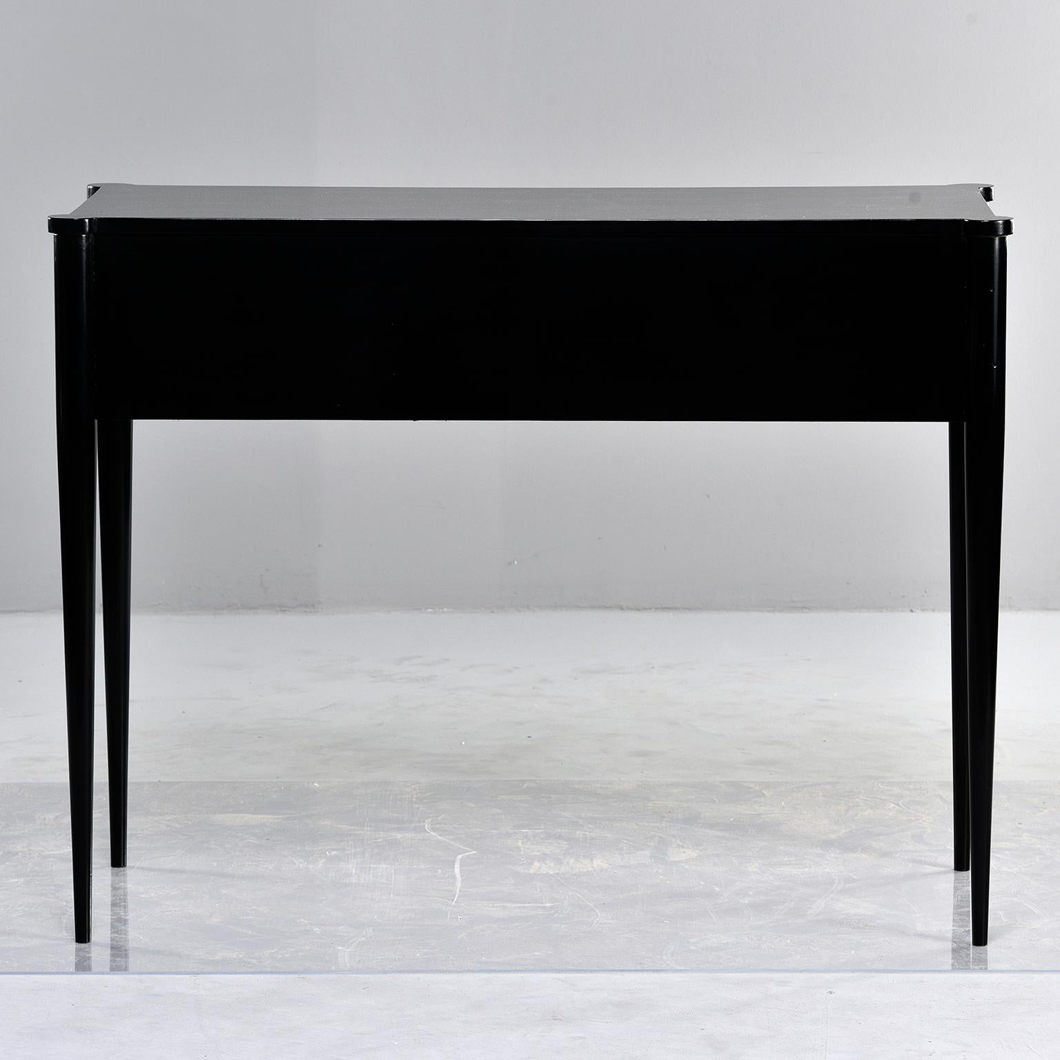 Bespoke Ebonized Console with Vellum Drawers 5