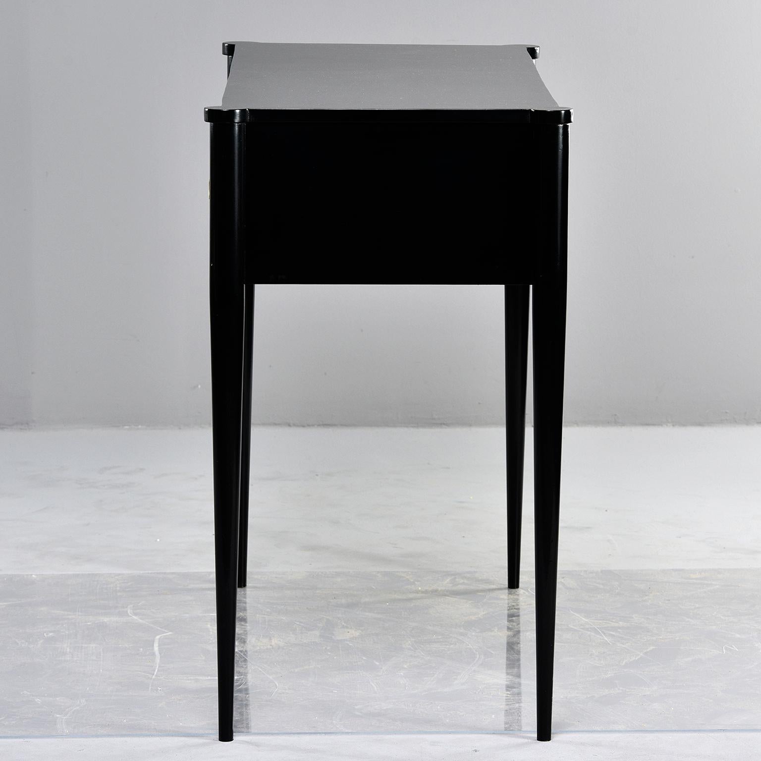 Bespoke Ebonized Console with Vellum Drawers 3