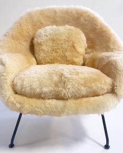 Forsyth Bespoke Eero Saarinen Womb Chair and Ottoman in Texas Sheepskin