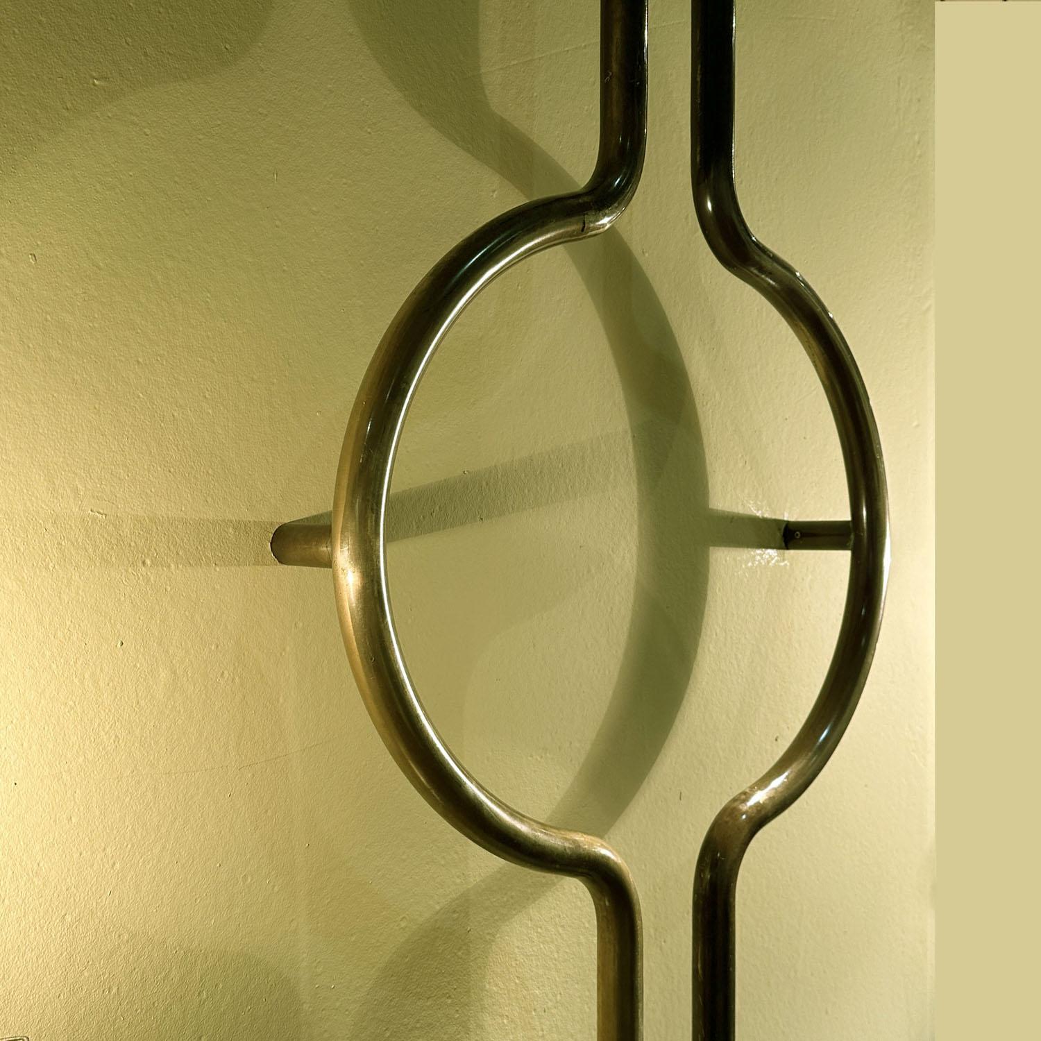 Bespoke Elongated Tubular Push & Pull Brass 1960s Double Door Handles In Excellent Condition For Sale In London, GB