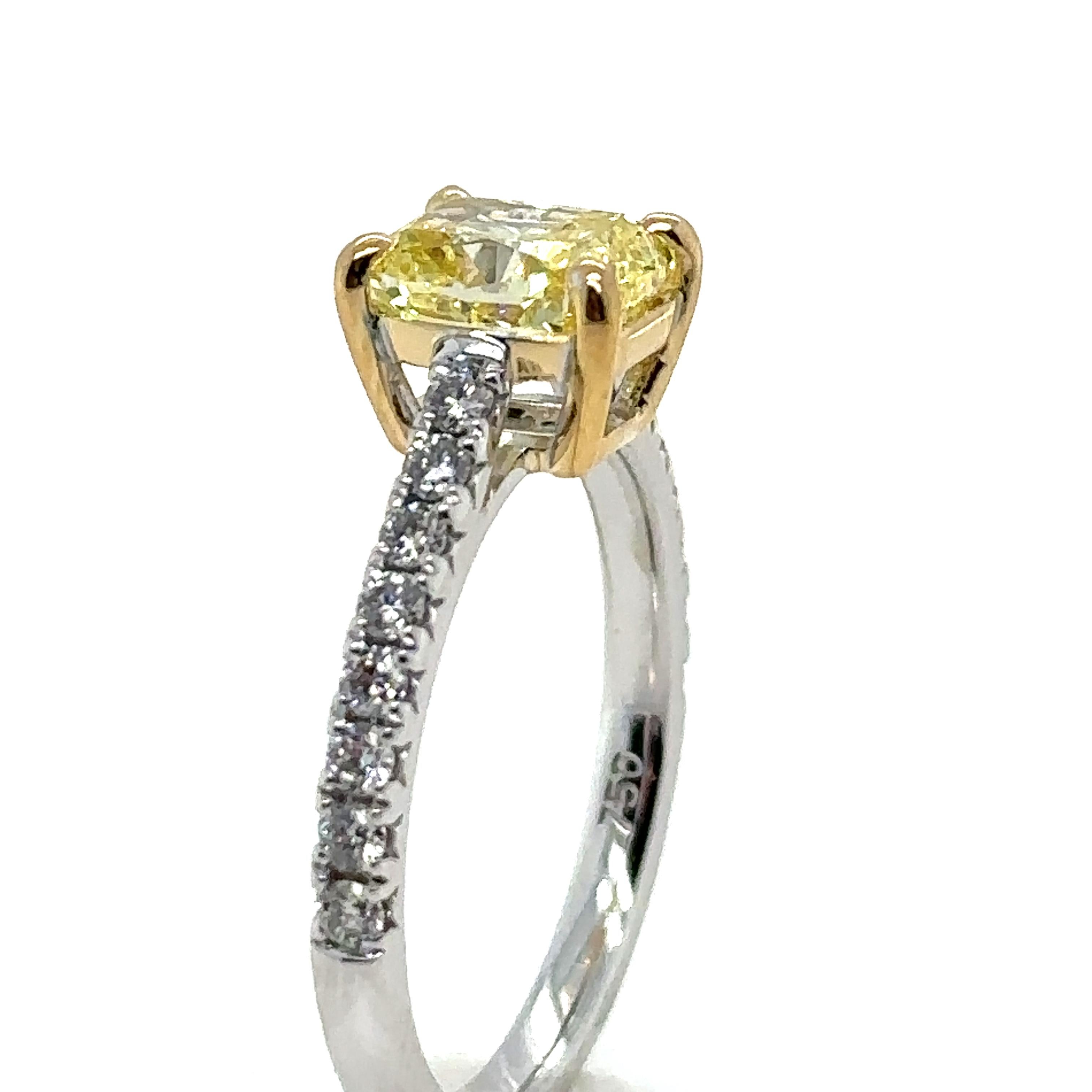 Bespoke Engagement Ring with Tiffany & Co Diamond 1.63ct For Sale 2