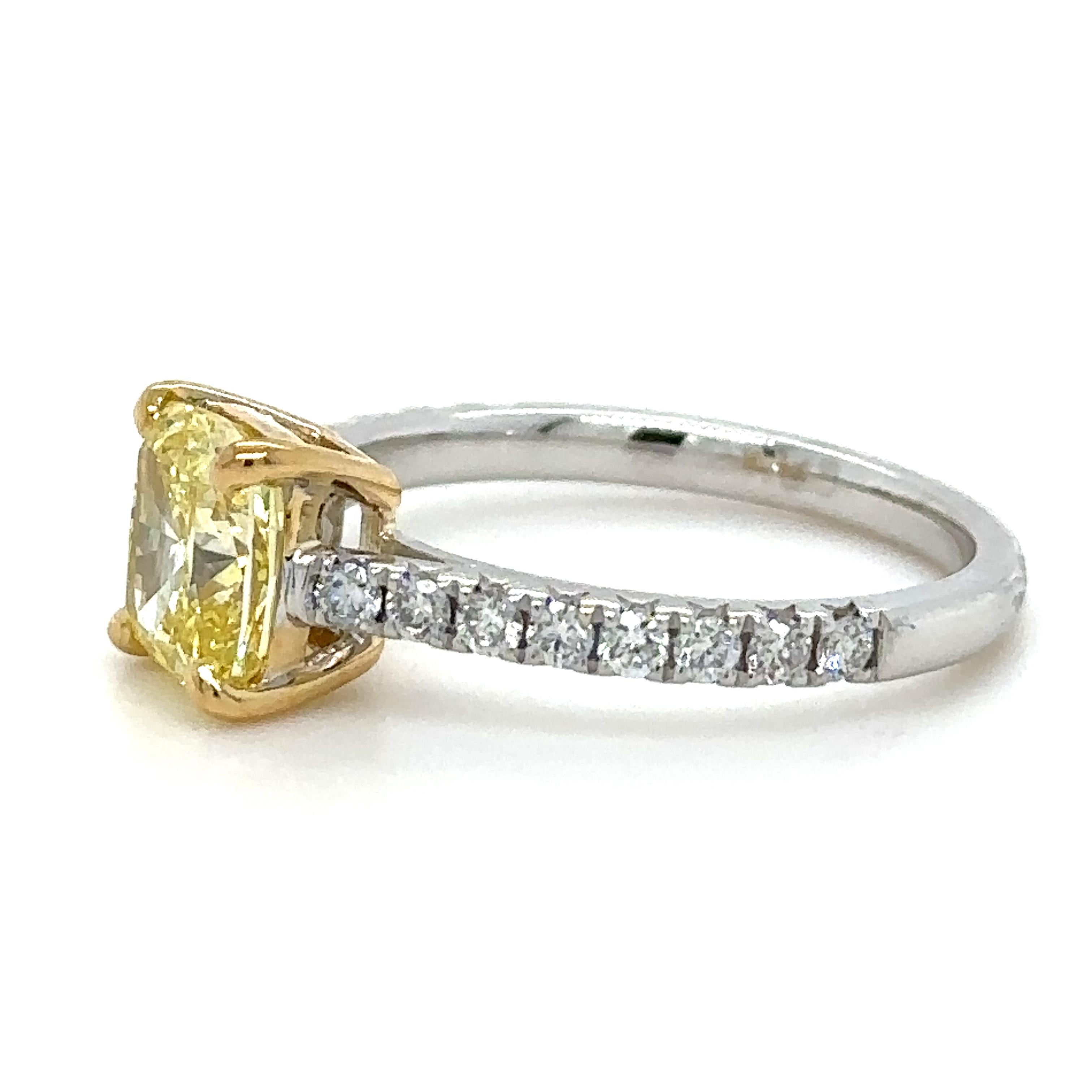 Bespoke Engagement Ring with Tiffany & Co Diamond 1.63ct In Excellent Condition For Sale In SYDNEY, NSW