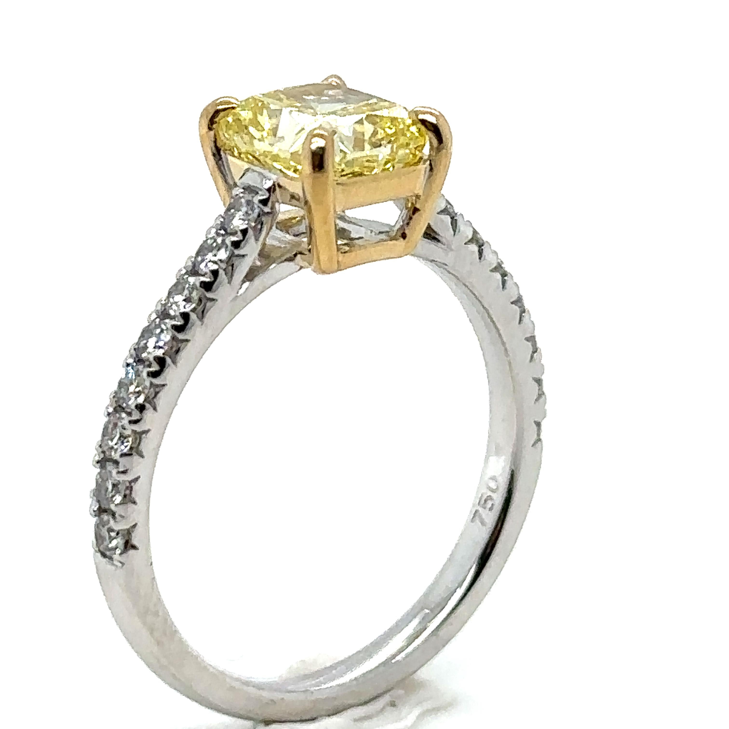 Bespoke Engagement Ring with Tiffany & Co Diamond 1.63ct For Sale 2