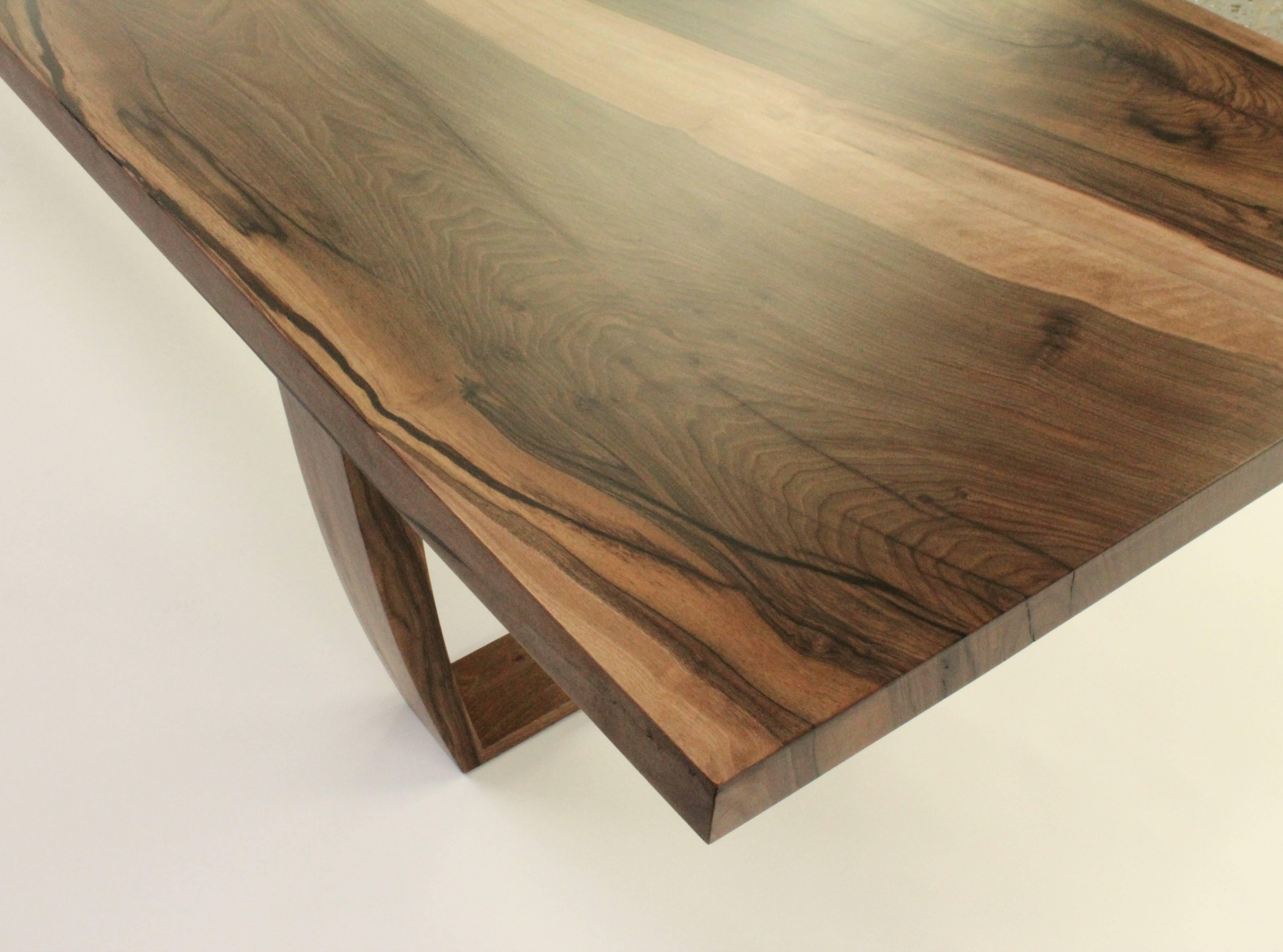 Hand-Crafted Bespoke English Walnut Table by Jonathan Field.  For Sale