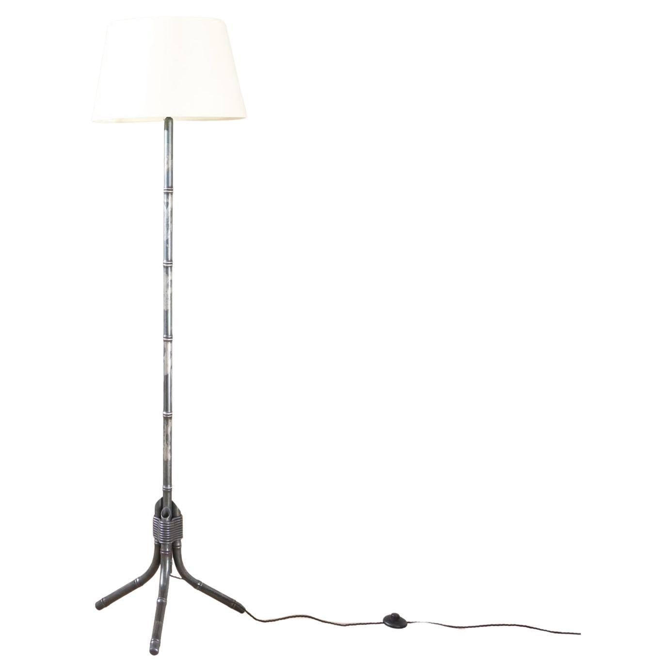 Bespoke Forged steel faux Bamboo floor lamp - By TallBoy en vente