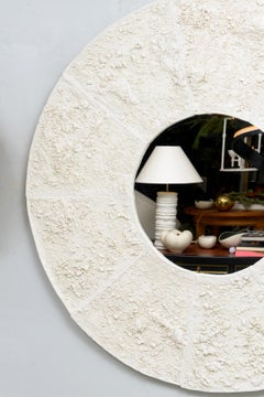 Bespoke French Ceramic Circular Mona Mirror
