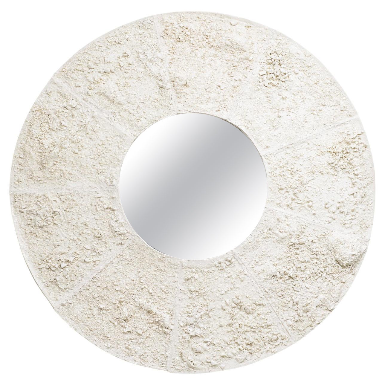 Espejo Mona Circular de Cerámica Francesa a Medida en venta