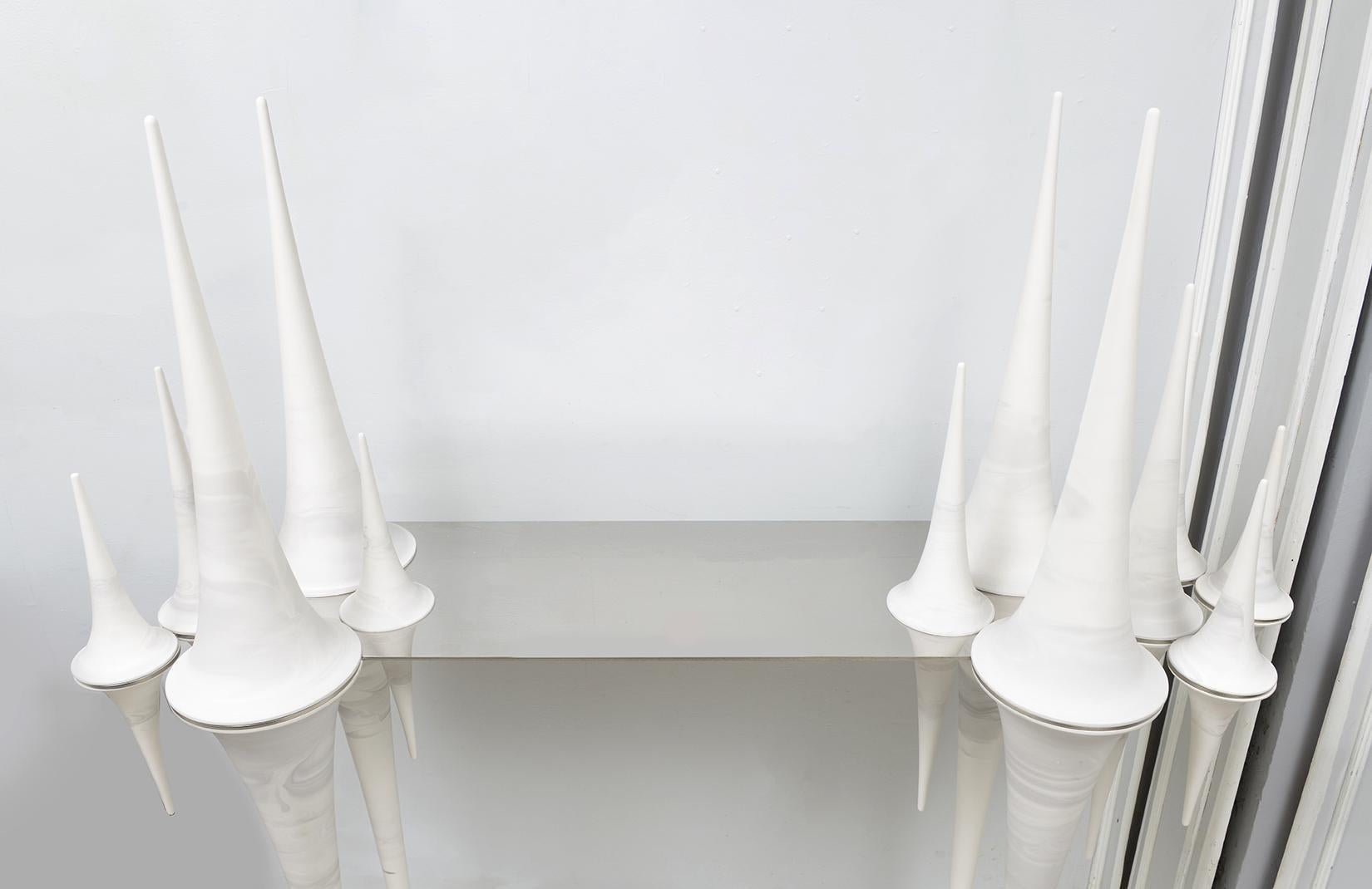 XXI secolo e contemporaneo Console francese su misura con pseudosfera in ceramica in vendita