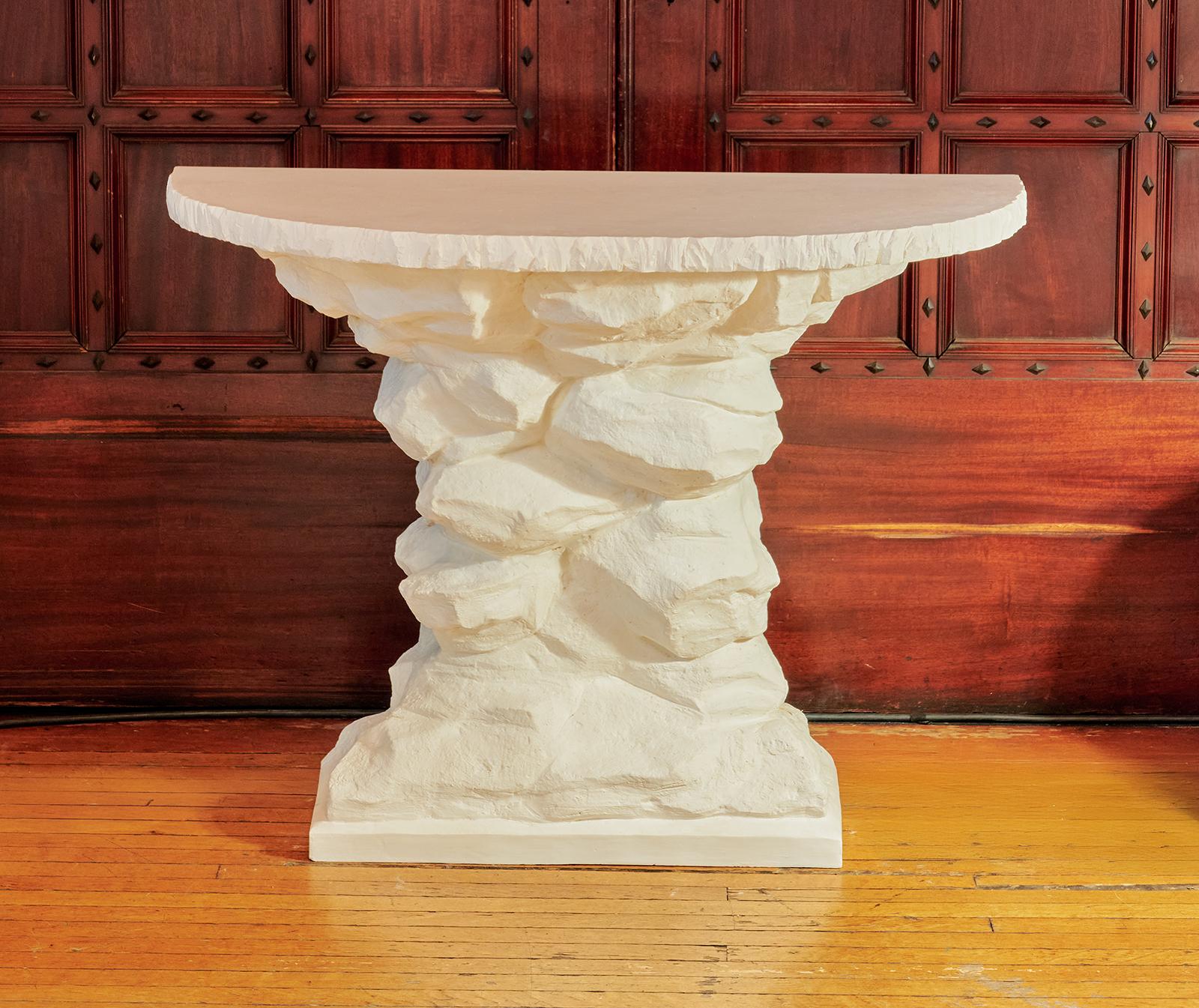 Bespoke French Plaster Brutalist Console For Sale 7