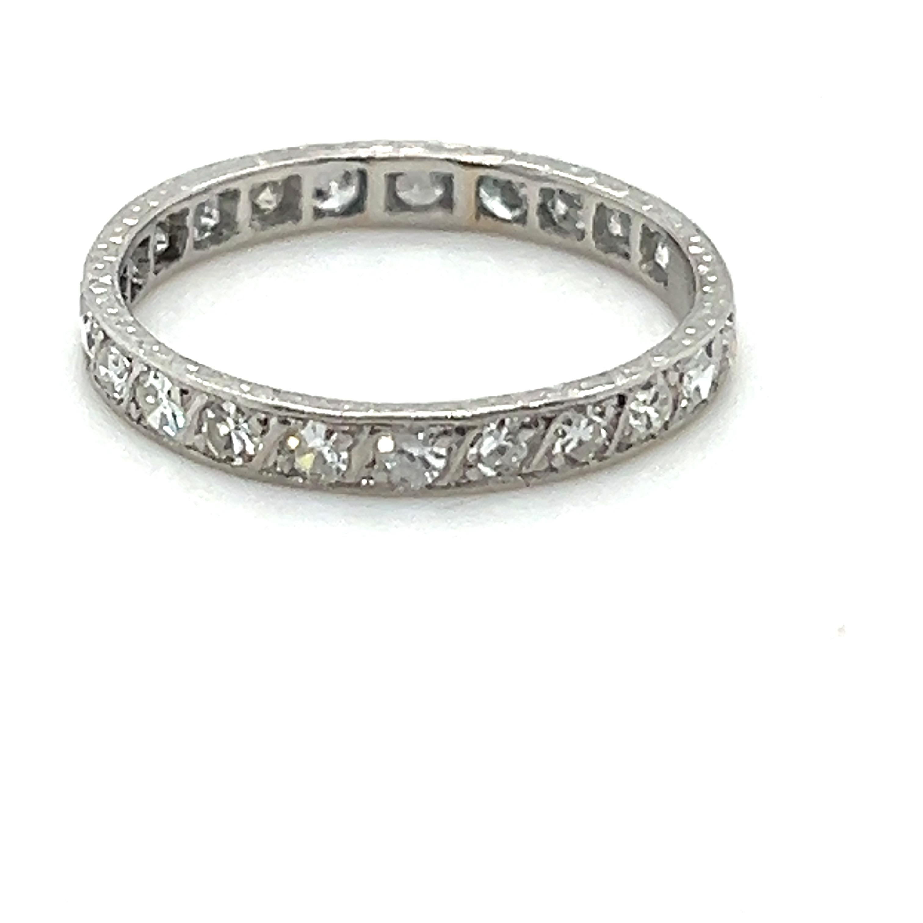 Single Cut Bespoke Full Circle Diamond Wedding Ring 0.88ct For Sale