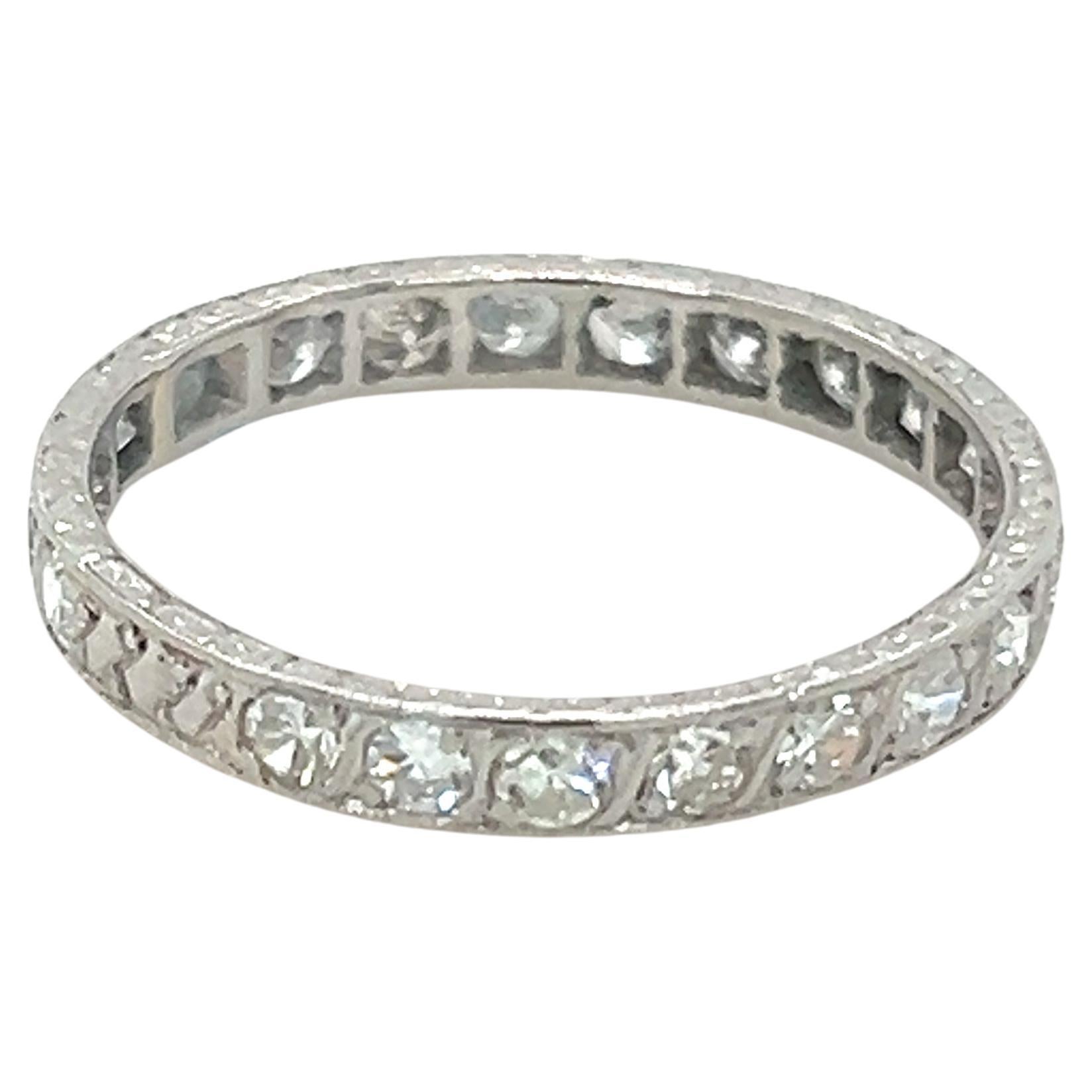 Bespoke Full Circle Diamond Wedding Ring 0.88ct For Sale