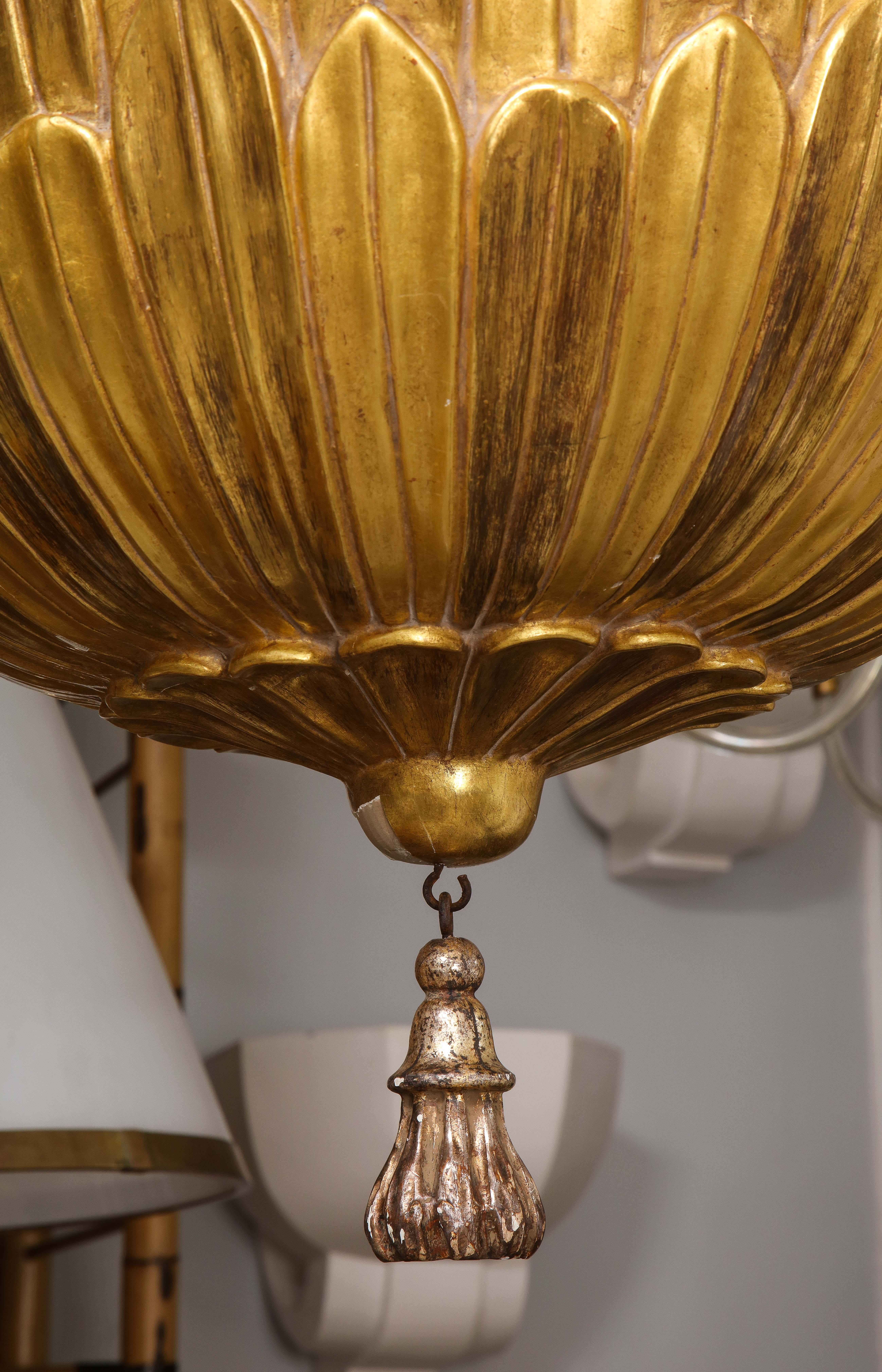 Bespoke Giltwood Hand-Carved Fixture For Sale 4