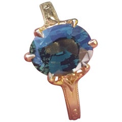 Bespoke Green Sapphire Engagement Ring