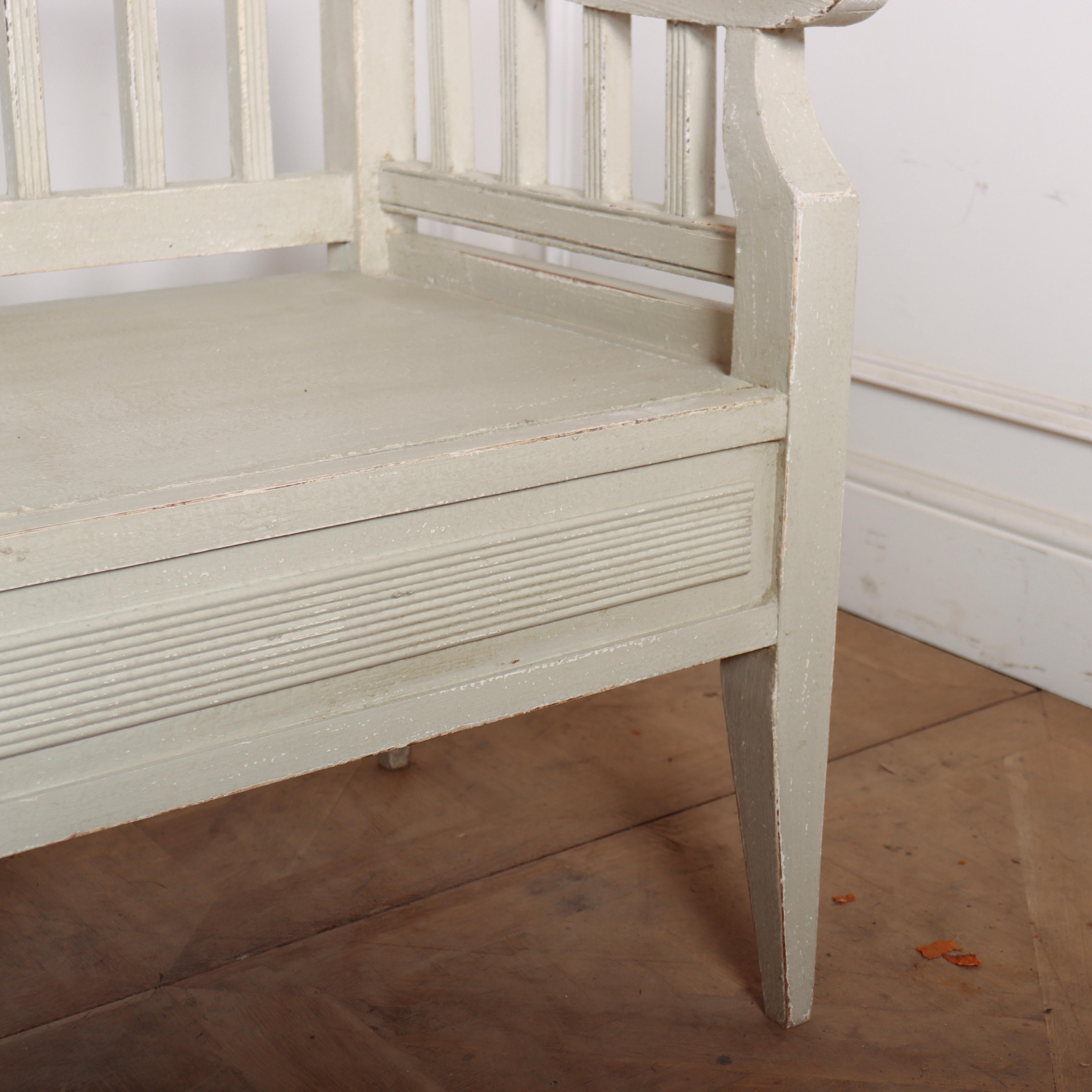 Bespoke Gustavian Style Bench For Sale 1