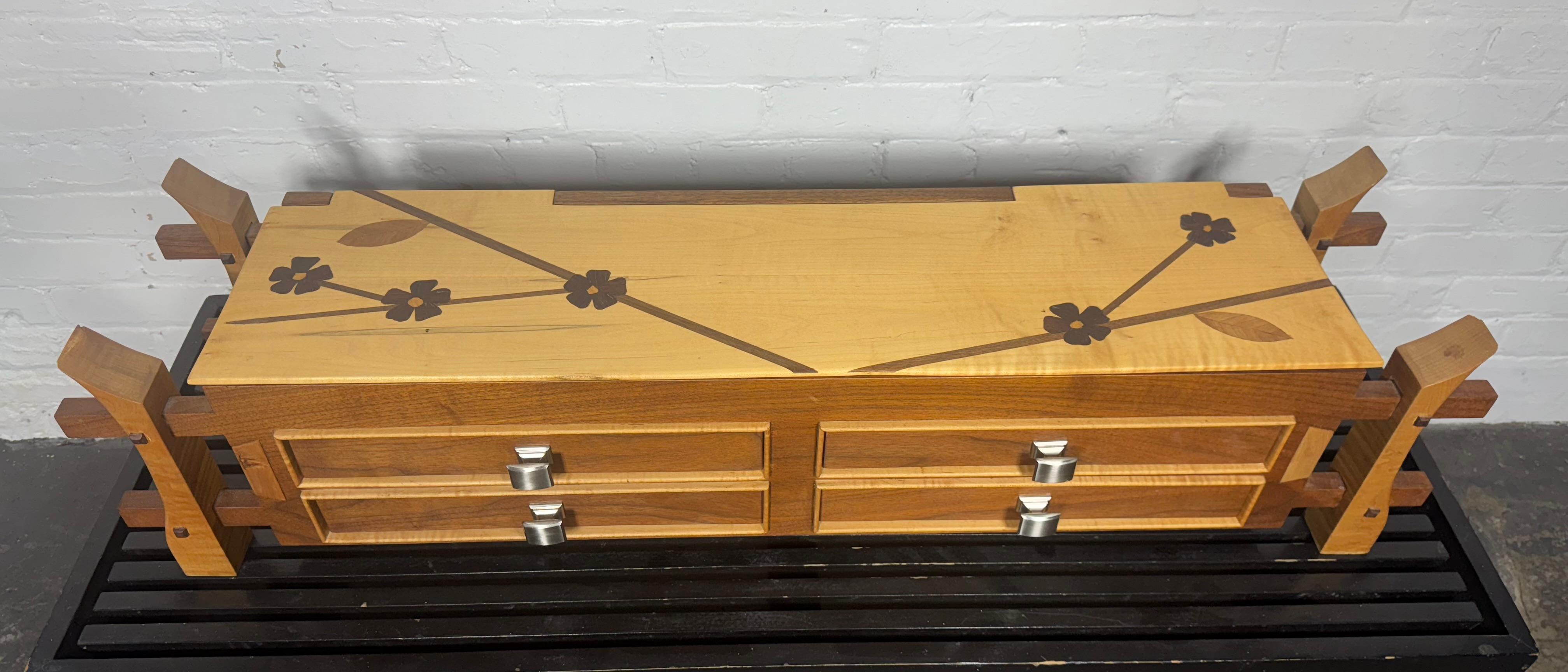 Joyero / Caja de Baratijas Artesanal Contemporáneo Modernista Asiático Hecho a Mano 6