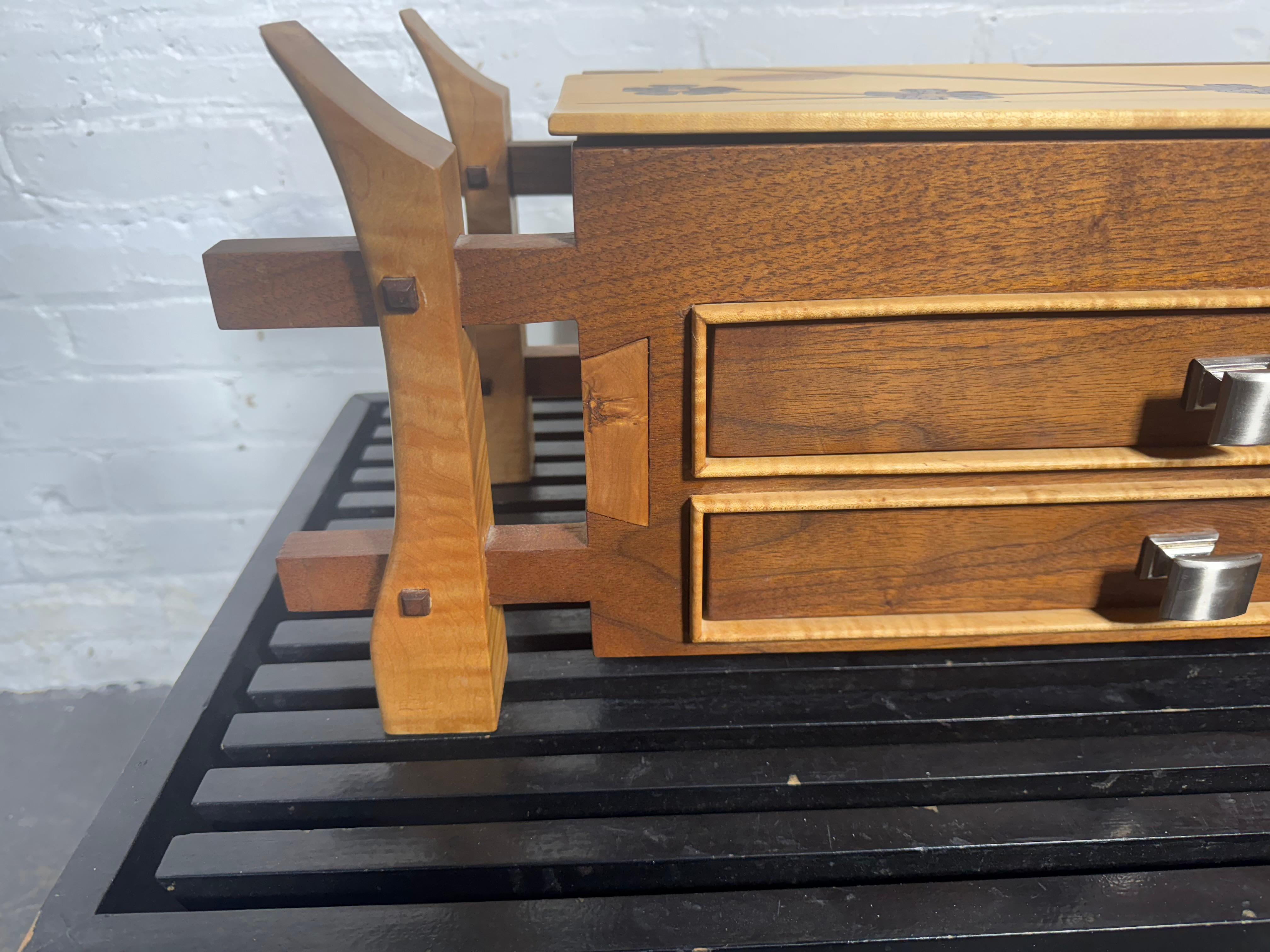 Joyero / Caja de Baratijas Artesanal Contemporáneo Modernista Asiático Hecho a Mano Moderno