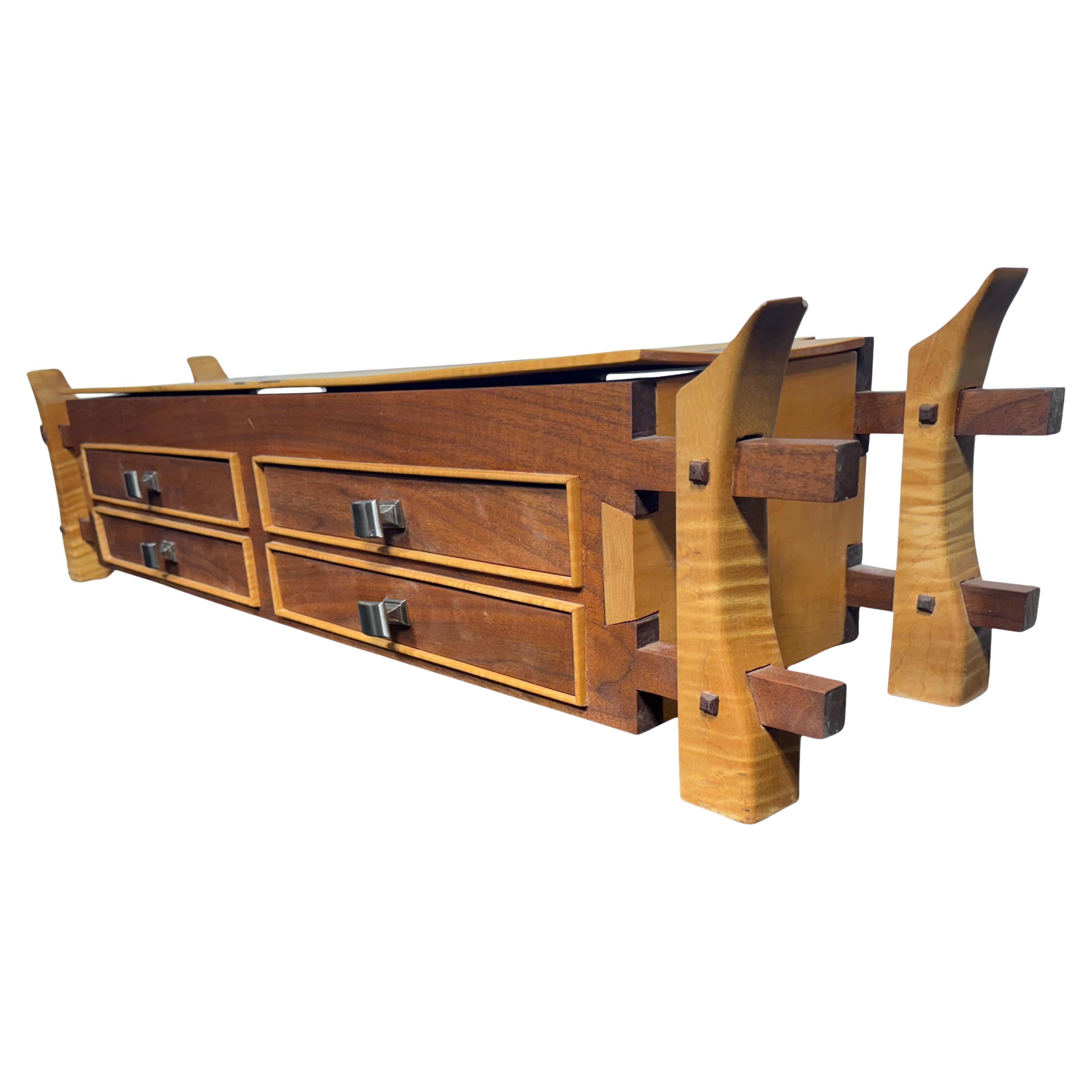 Joyero / Caja de Baratijas Artesanal Contemporáneo Modernista Asiático Hecho a Mano
