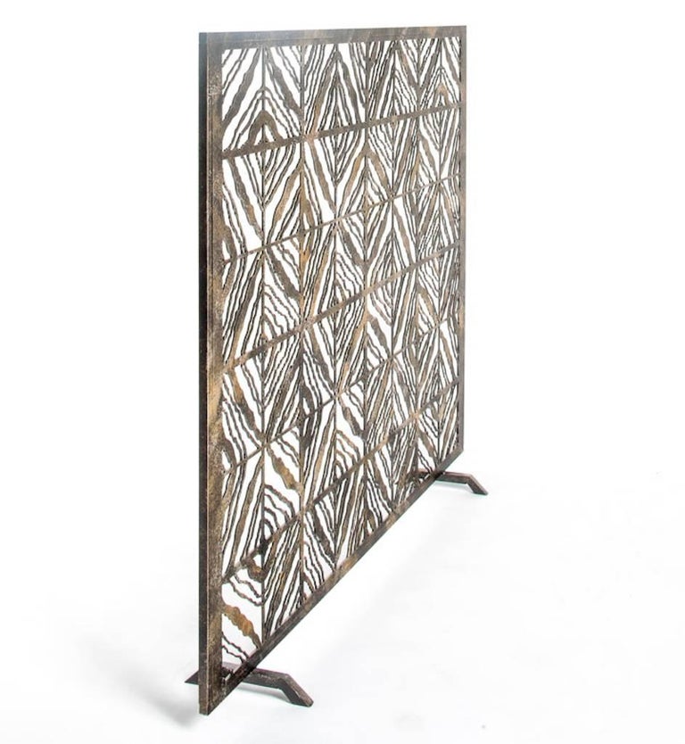 Bespoke HandWrought Iron Tapestry Fireplace Screen at 1stDibs