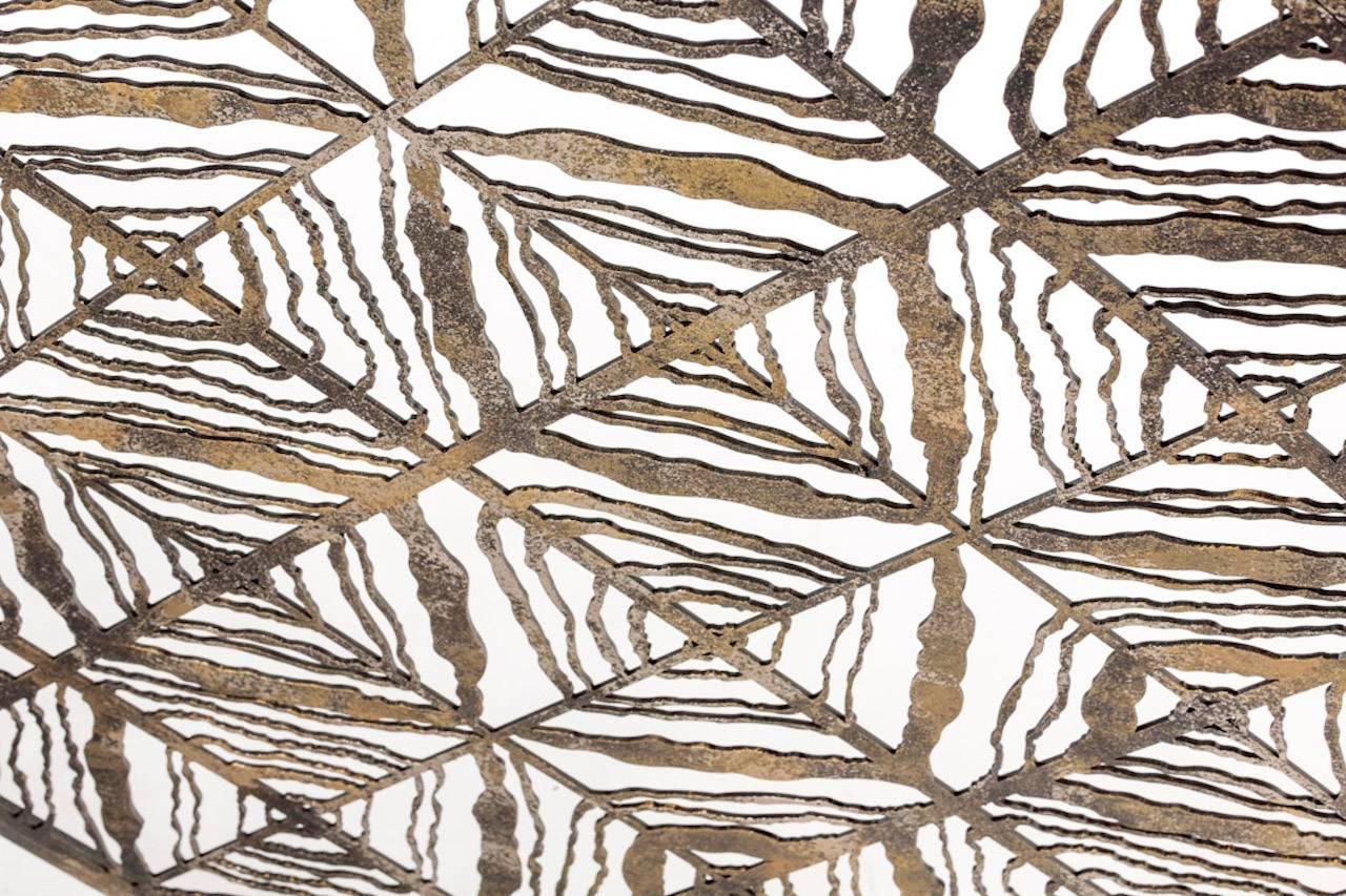 American Bespoke Hand-Wrought Iron Tapestry Fireplace Screen