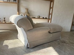 Letto da giorno in lino belga fatto a mano e su misura