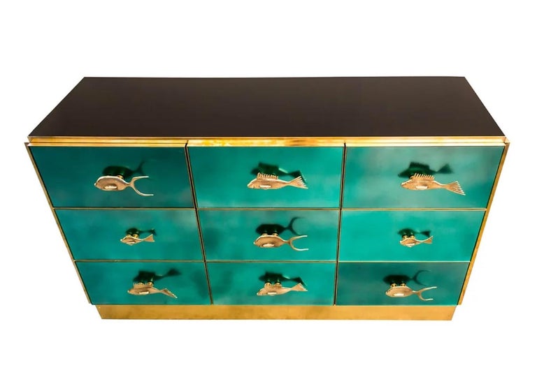 Let's bring inside some ocean breeze! What we love about this piece, it is not only the functionality with its 9 drawers (options for sizes) but the artistic impact and the exceptional cast hardware, the choice of colors is yours! as this is a piece