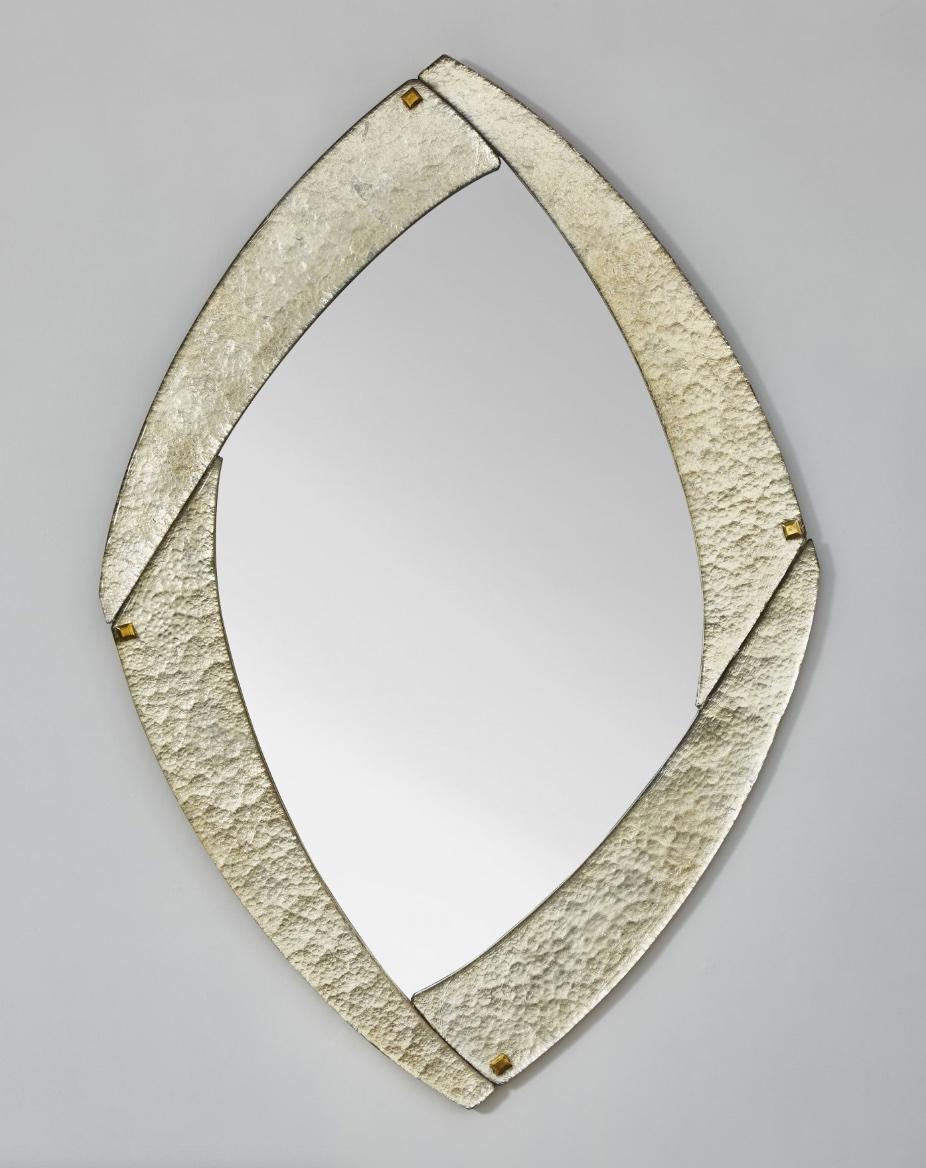 Specchio in vetro di Murano Bespoke Italian Memphis Design Oro Rosa Turchese Borgogna in vendita 2