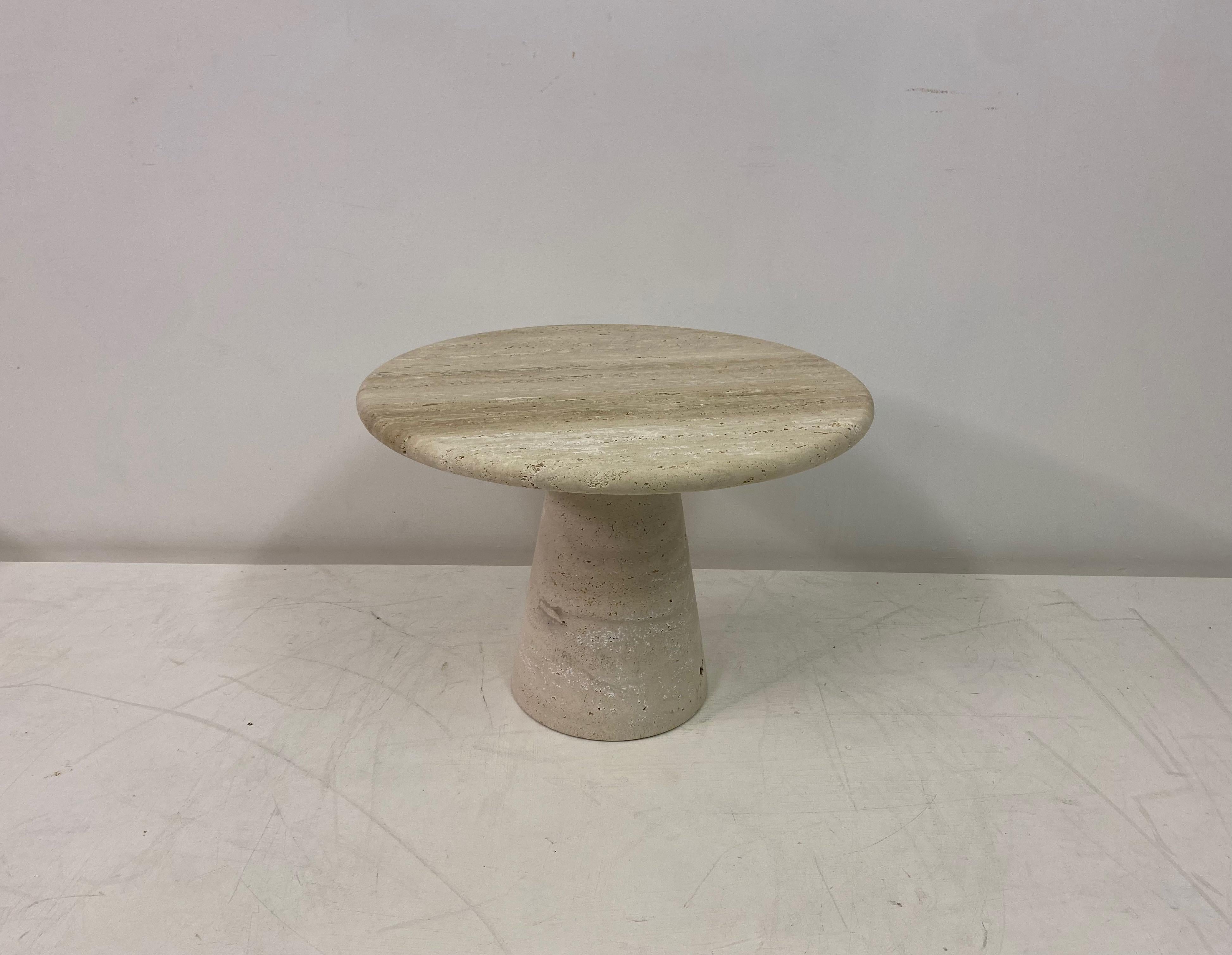 Contemporary Bespoke Italian Travertine Coffee or Side Table