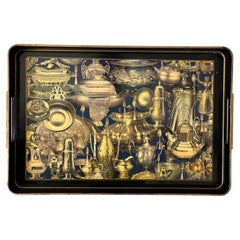 Bespoke Lacquered Fornasetti Style Serving Tray Sally Designs Artist Signed