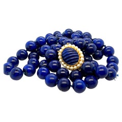 Bespoke Lapis-Lazuli Bead Knotted Necklace